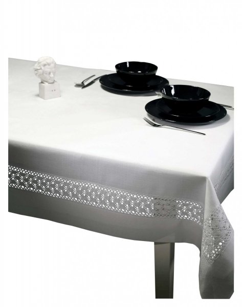 Obrus LEN 140x350 100% poliester wz. 313 biały