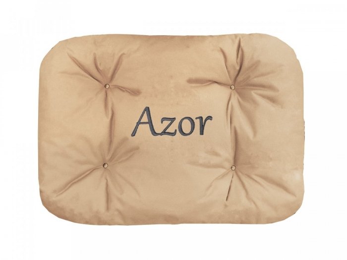 Legowisko Z IMIENIEM TWOJEGO PSA 70x50 cm - beżowe