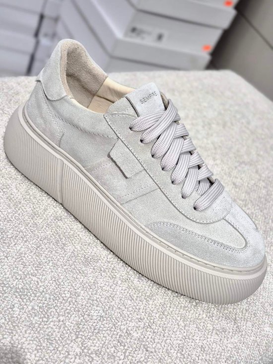 Sneakers SN411 - 4 Jasny beż welur