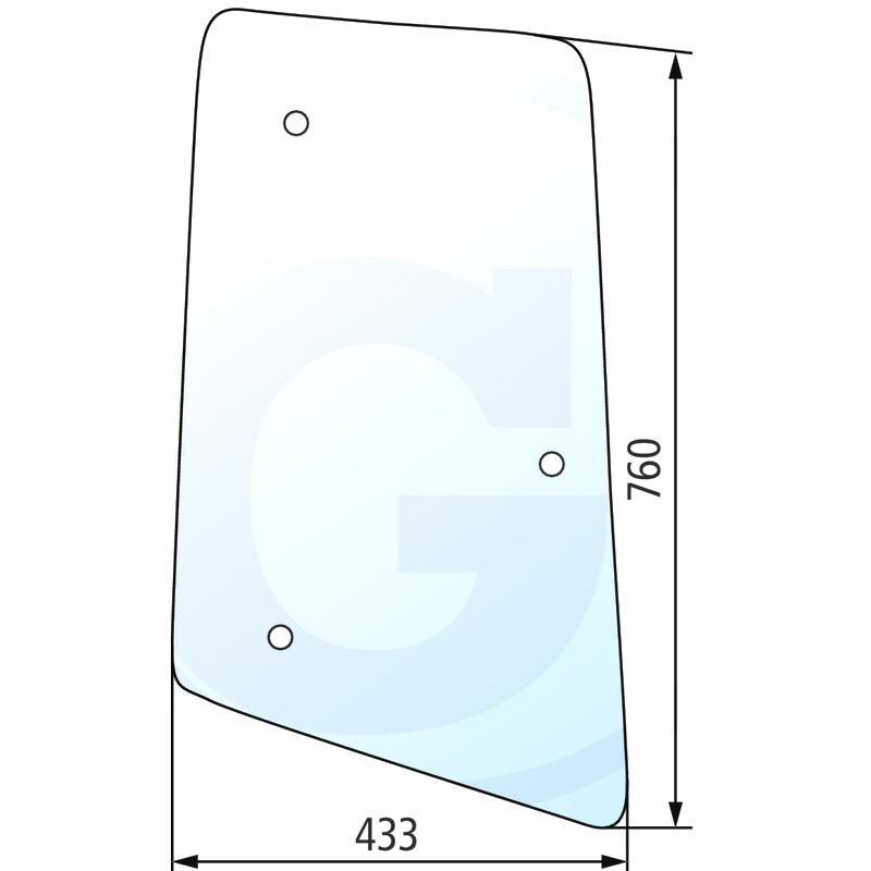 Szyba boczna prawa John Deere 6010 6310 L113305