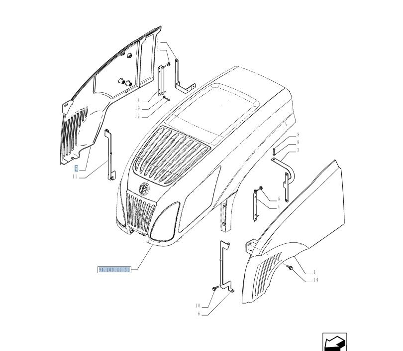 Panel boczny New Holland TD5 84588735 CNH