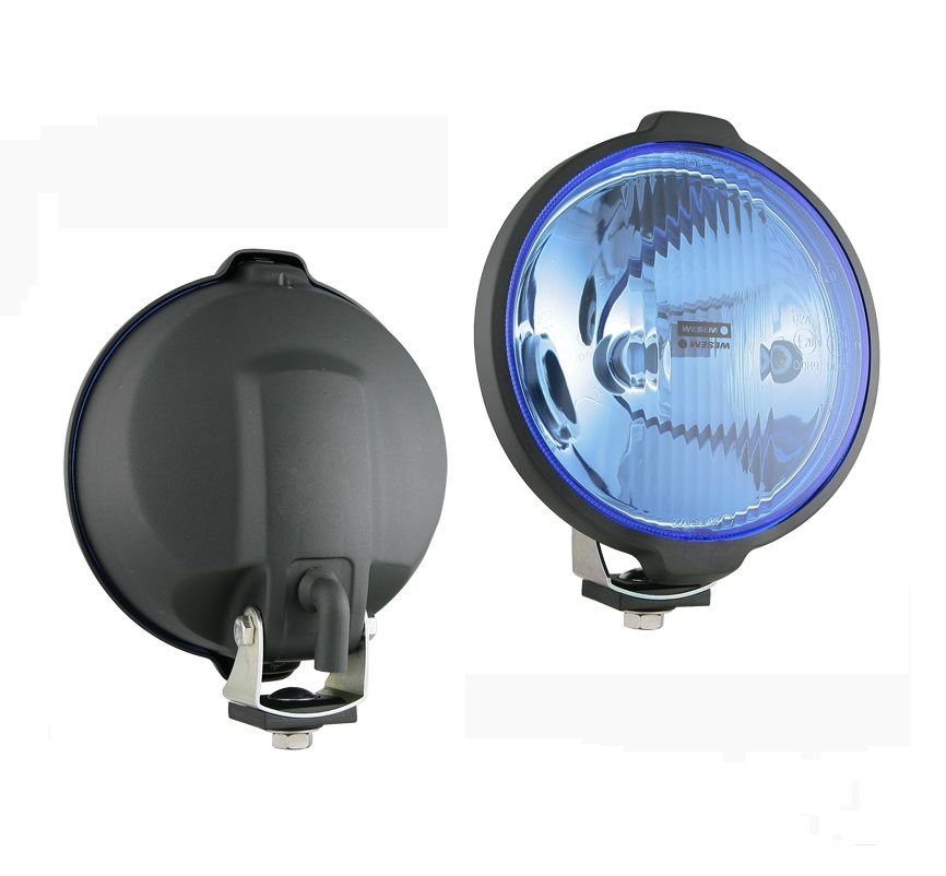 Drogowy reflektor halogenowy błękitny z żarówką HO2.40261 Wesem
