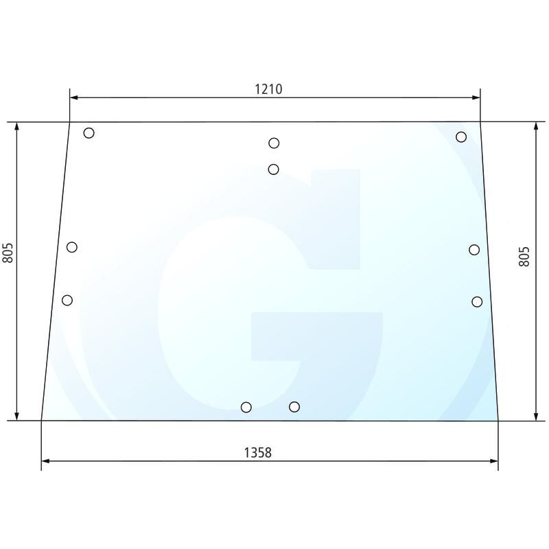 Szyba przednia Deutz 12006 520514