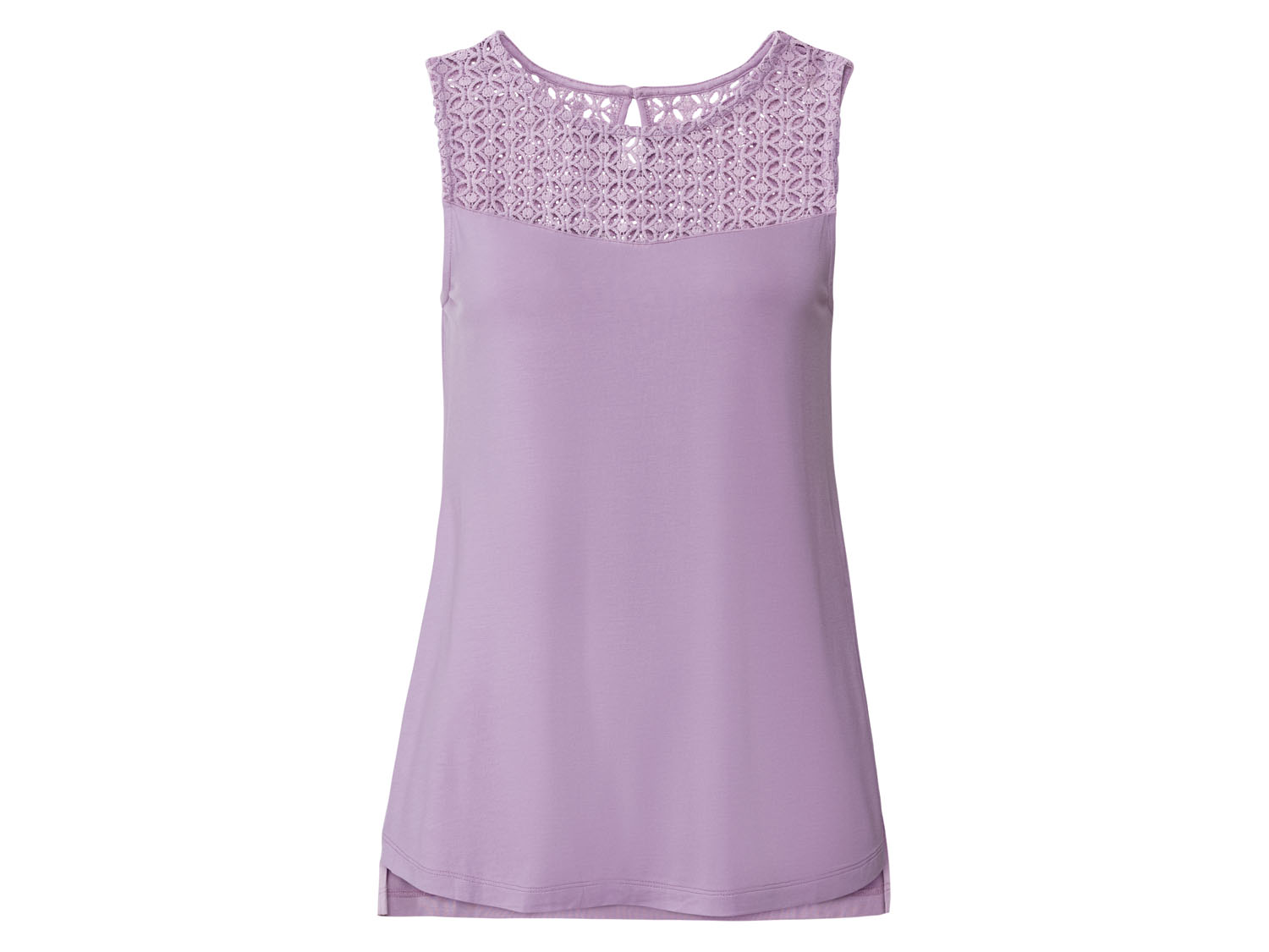 esmara Top damski z wiskozą, z koronką XS 32-34, Fioletowy