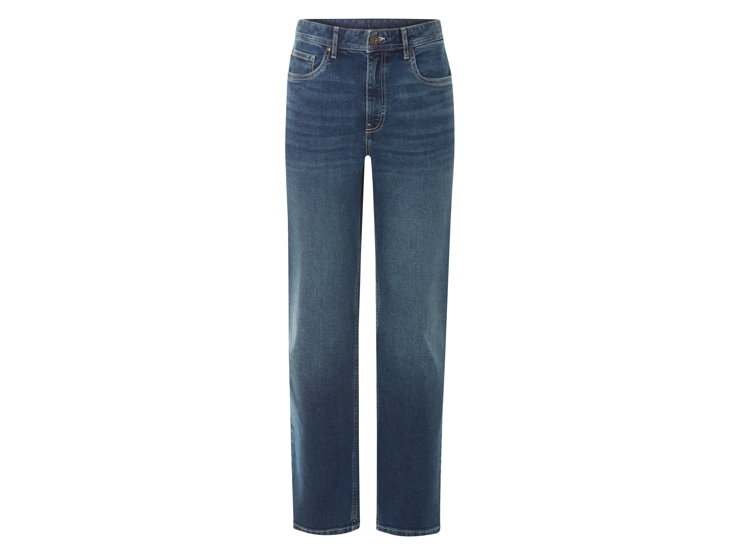 esmara Men Jeansy męskie straight fit z bawełną Niebieski, 48 32/32