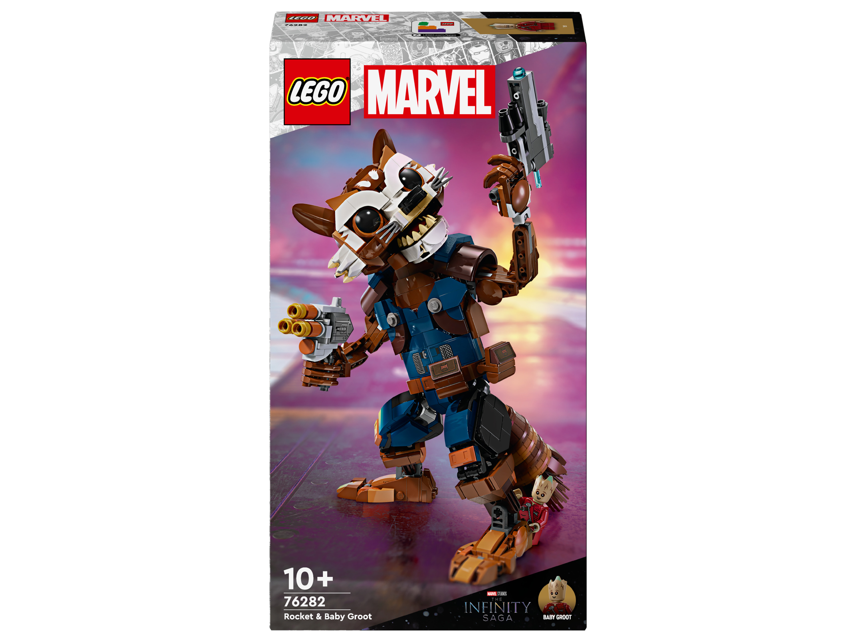 Lego Marvel Super Heroes Zestaw klocków Lego 76282 „Rocket i Mały Groot”