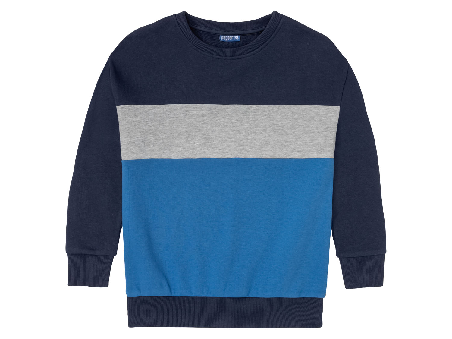 pepperts! Bluza dresowa chłopięca, 1 sztuka 146/152, Szary/granatowy/niebieski