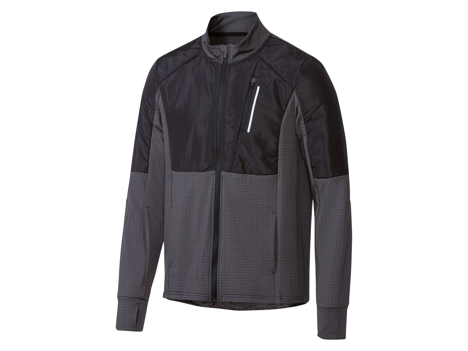 Crivit Termiczna kurtka męska hybrydowa M 48/50, Czarny/ szary
