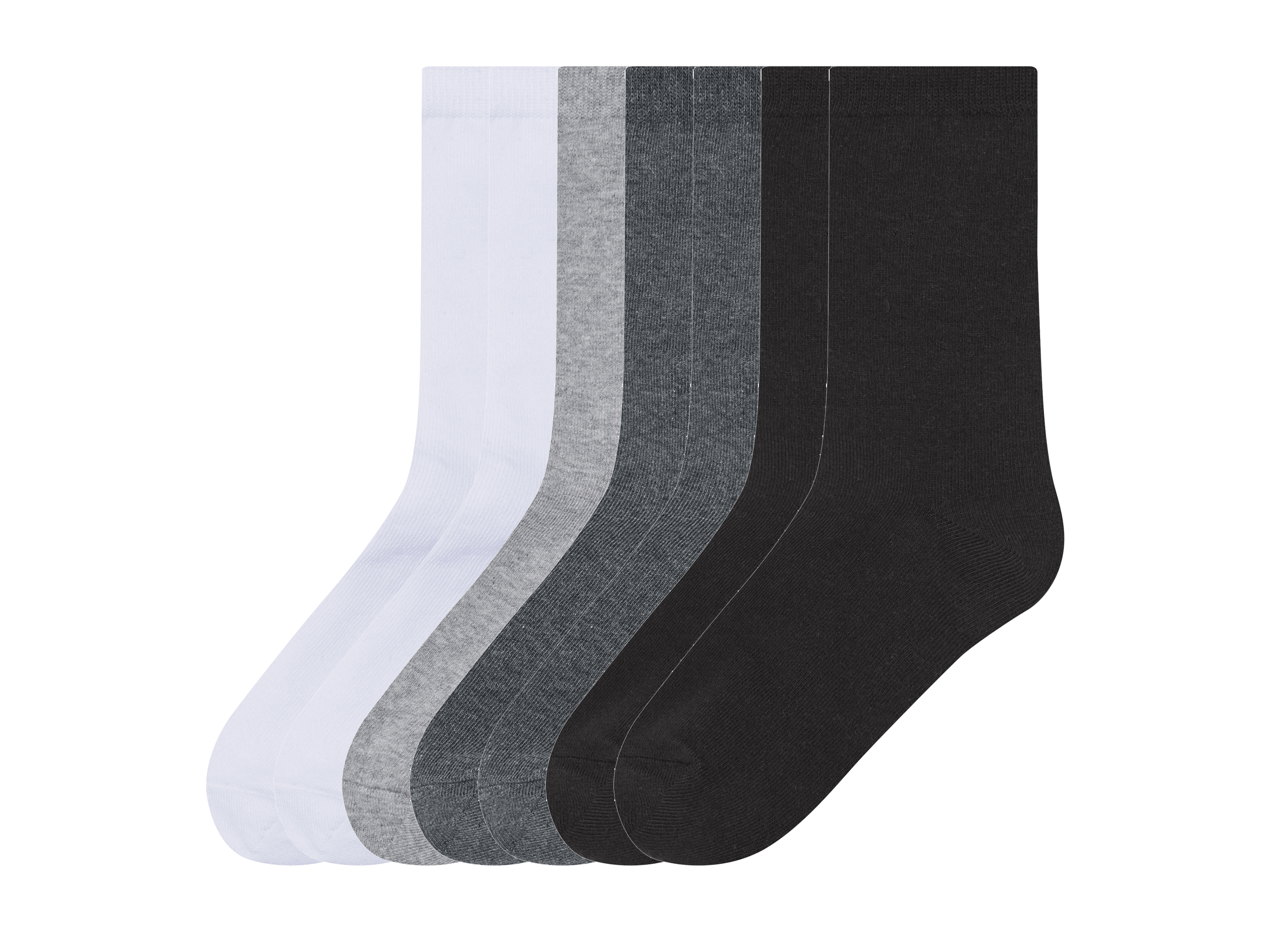 esmara Skarpetki dziecięce, 7 par biały/szary/ciemnoszary/czarny, 39/42