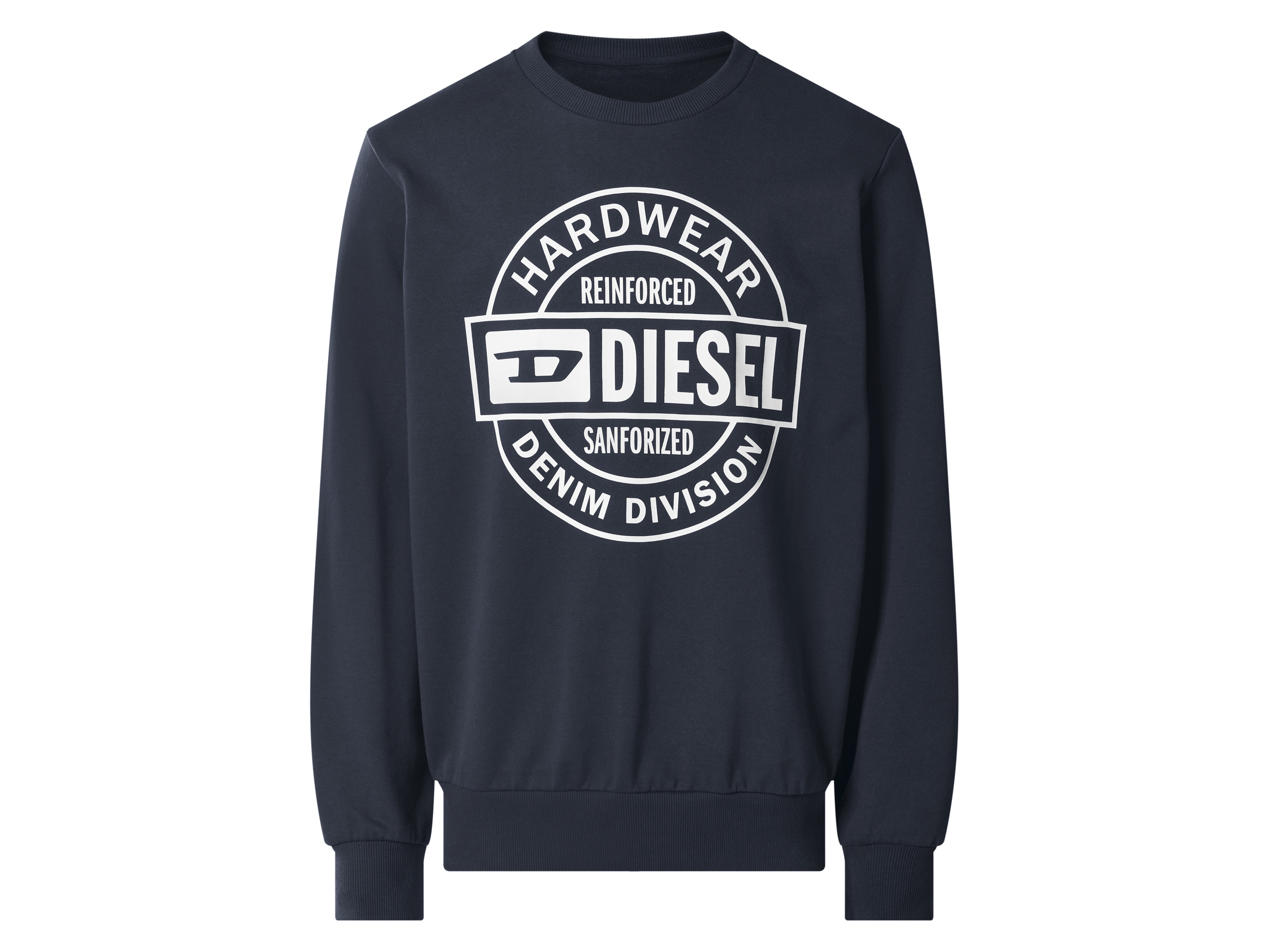 Diesel Sweter męski z bawełny Granatowy, XL