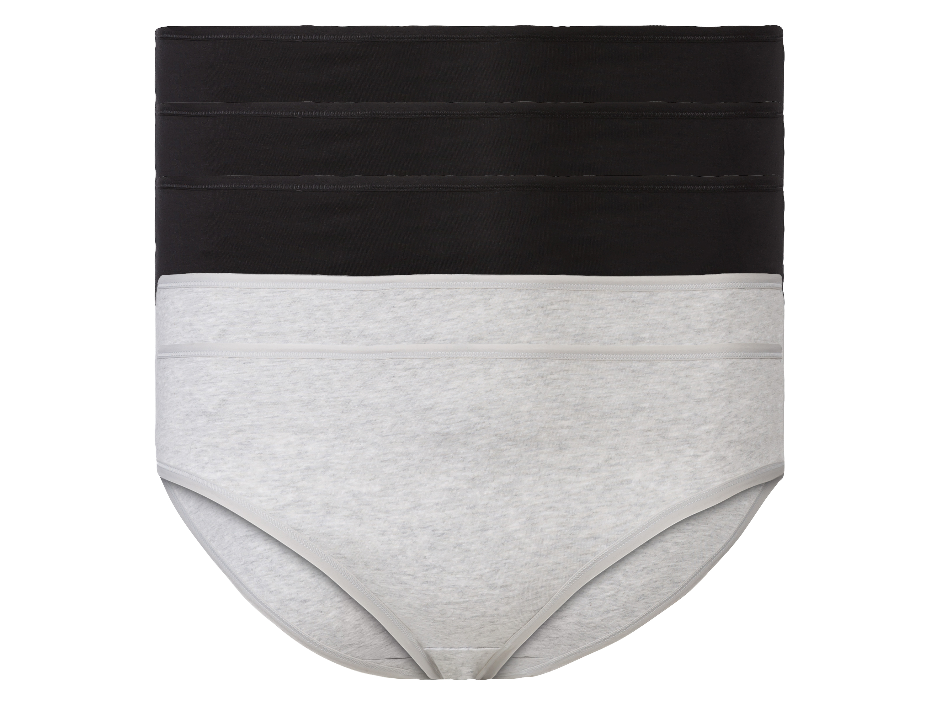 esmara Figi damskie z bawełną, 5 par 3XL 56/58, Czarny/ szary