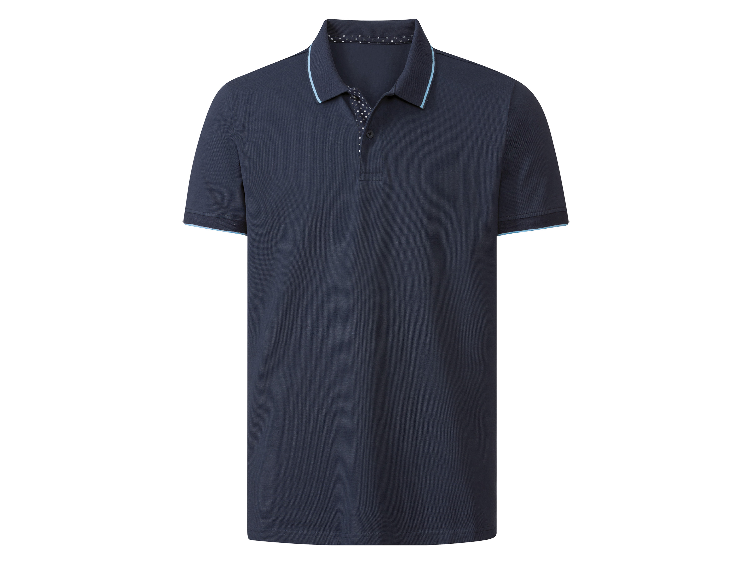 Livergy Koszulka polo męska z bawełny, slim fit S 44/46, Granatowy