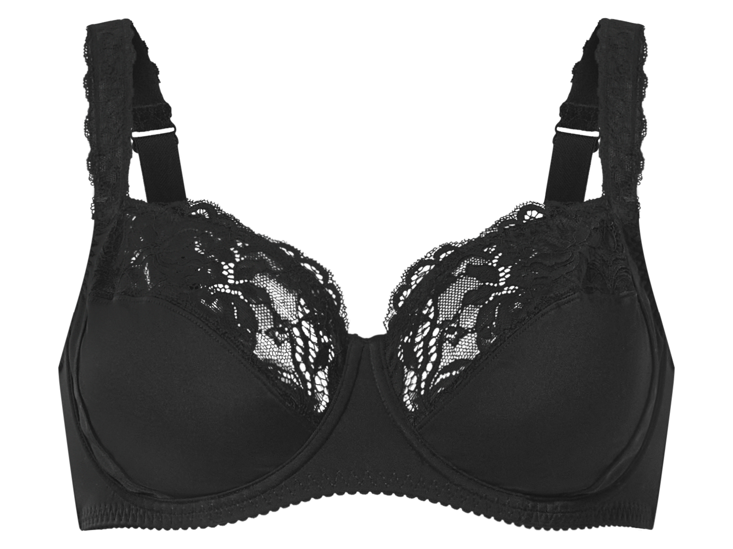 esmara Biustonosz damski z fiszbinami i koronką Czarny, 95D