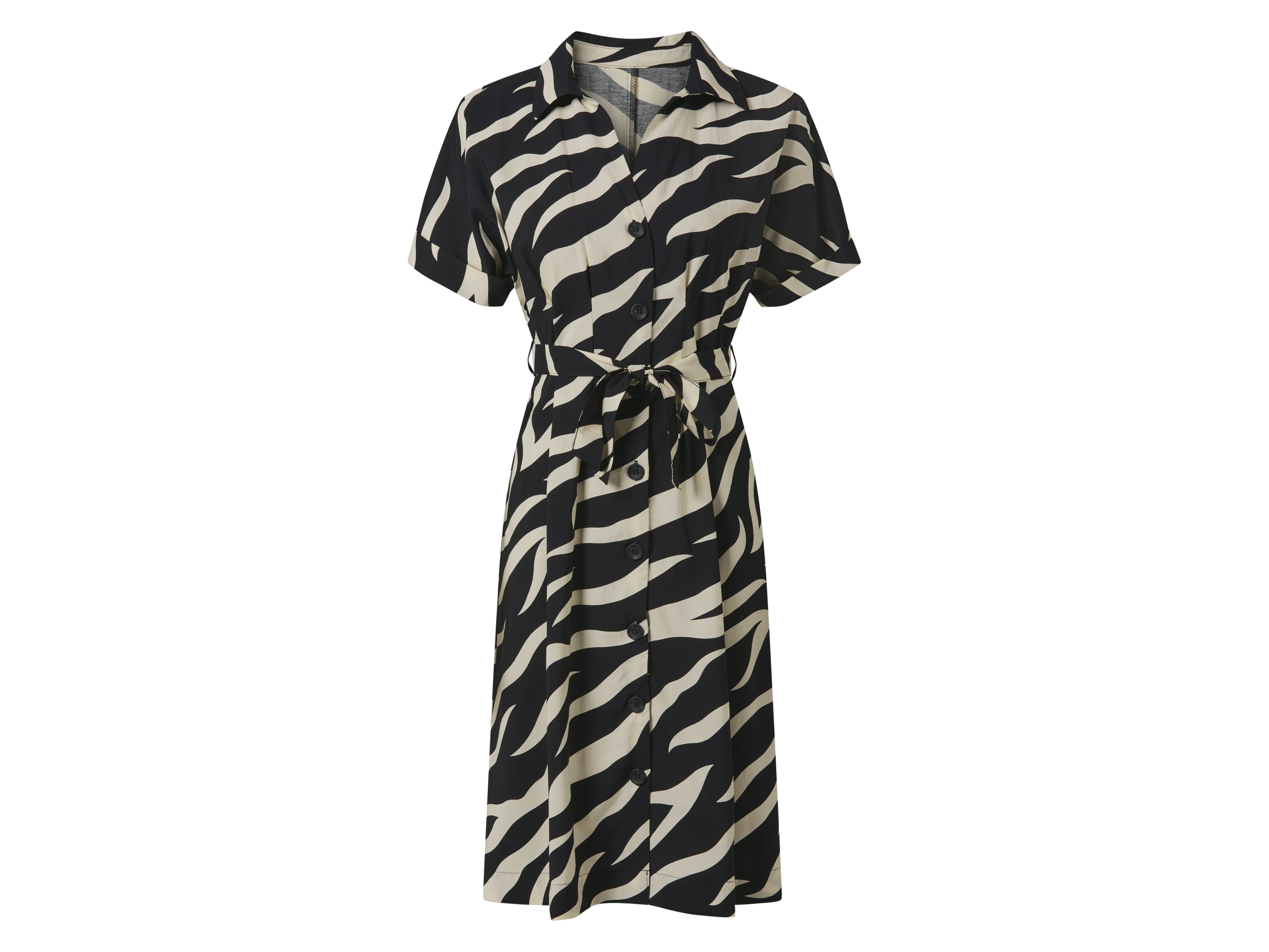 esmara Sukienka damska kopertowa z wiązaniem Wzorzysty, 46