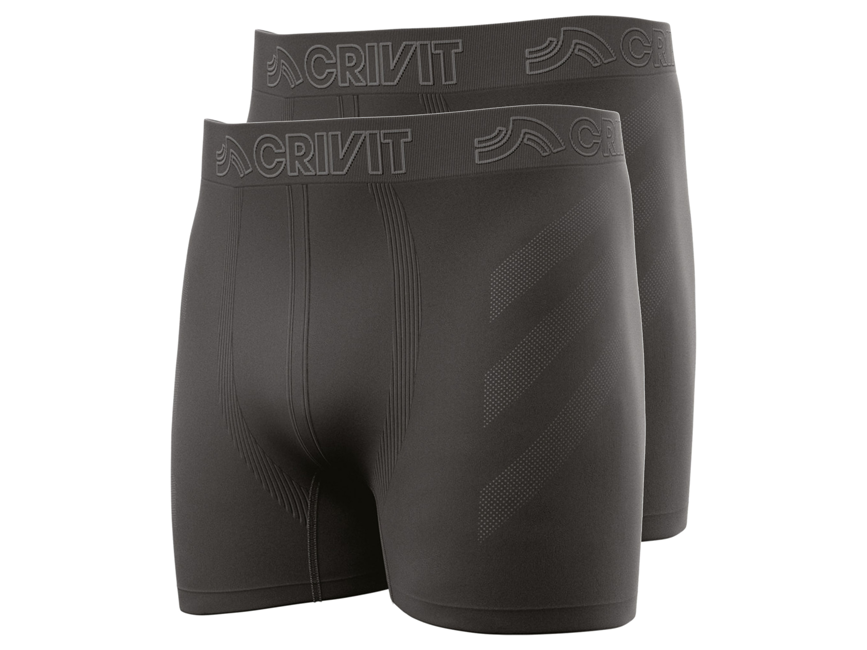 Crivit Bokserki funkcyjne męskie, bezszwowe, 2 pary Czarny, 4/S