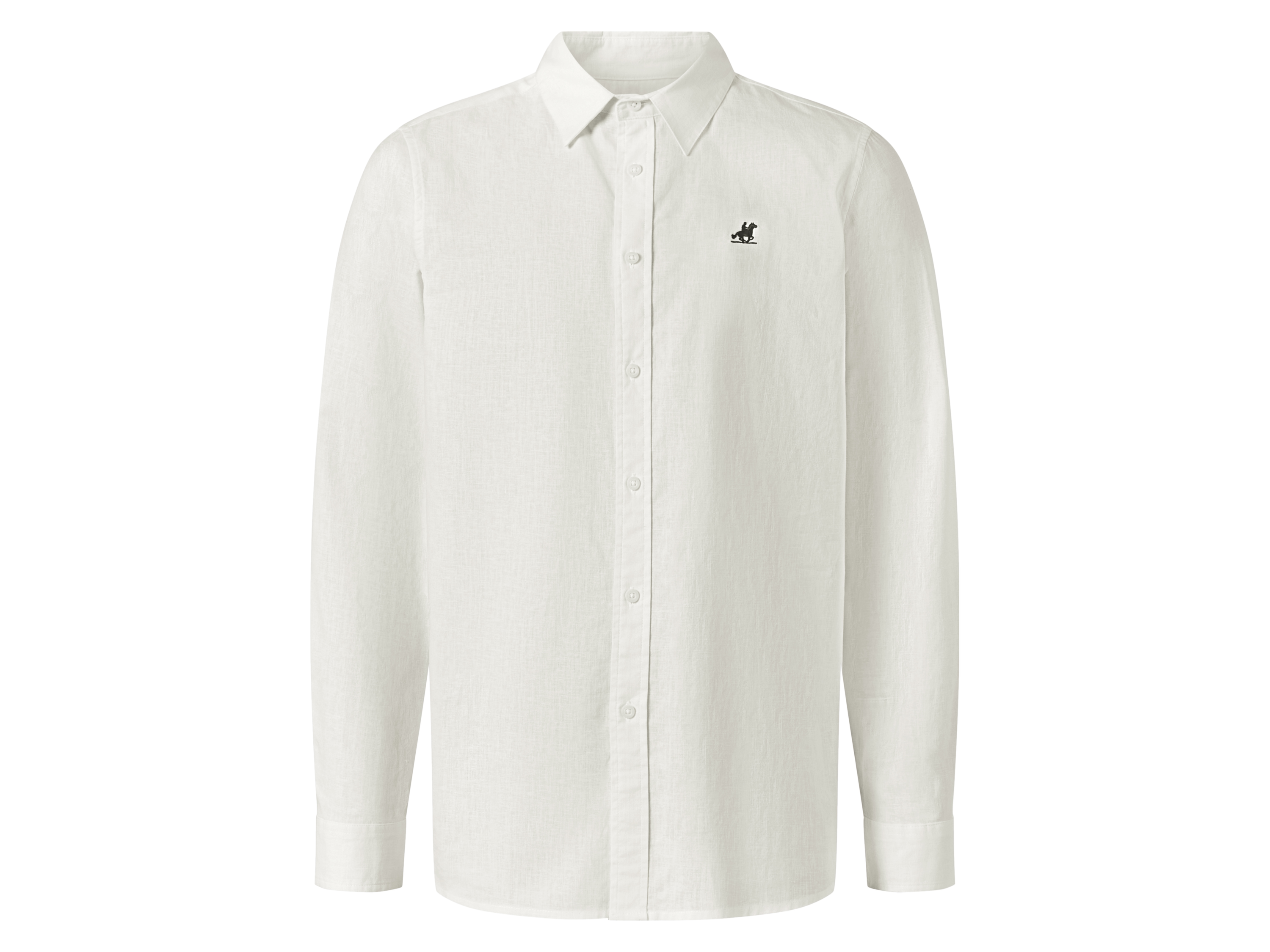 Koszula premium męska z lnem i bawełną U.s. Grand Polo Biały, XL 43/44