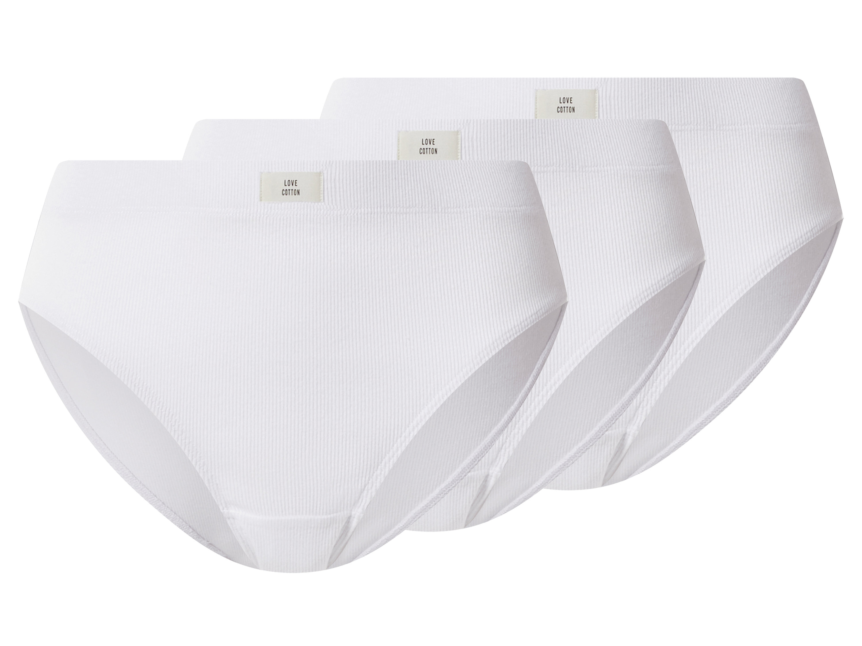 esmara Figi damskie z biobawełną, 3 pary Biały, S36/38