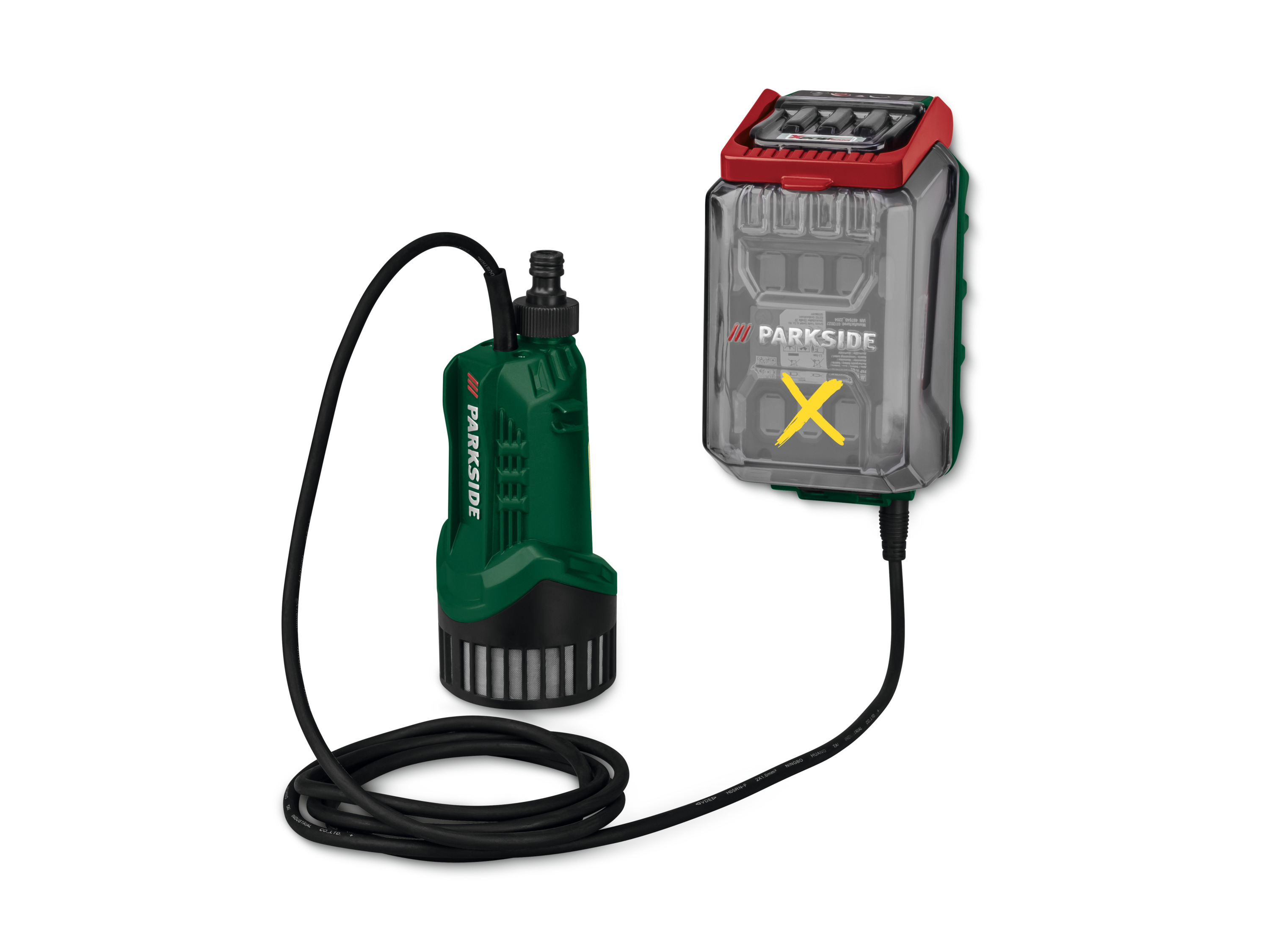 Parkside Akumulatorowa pompa do zbiornika na deszczówkę 20V, Prpa 20-Li A1 bez akumulatora i ładowarki