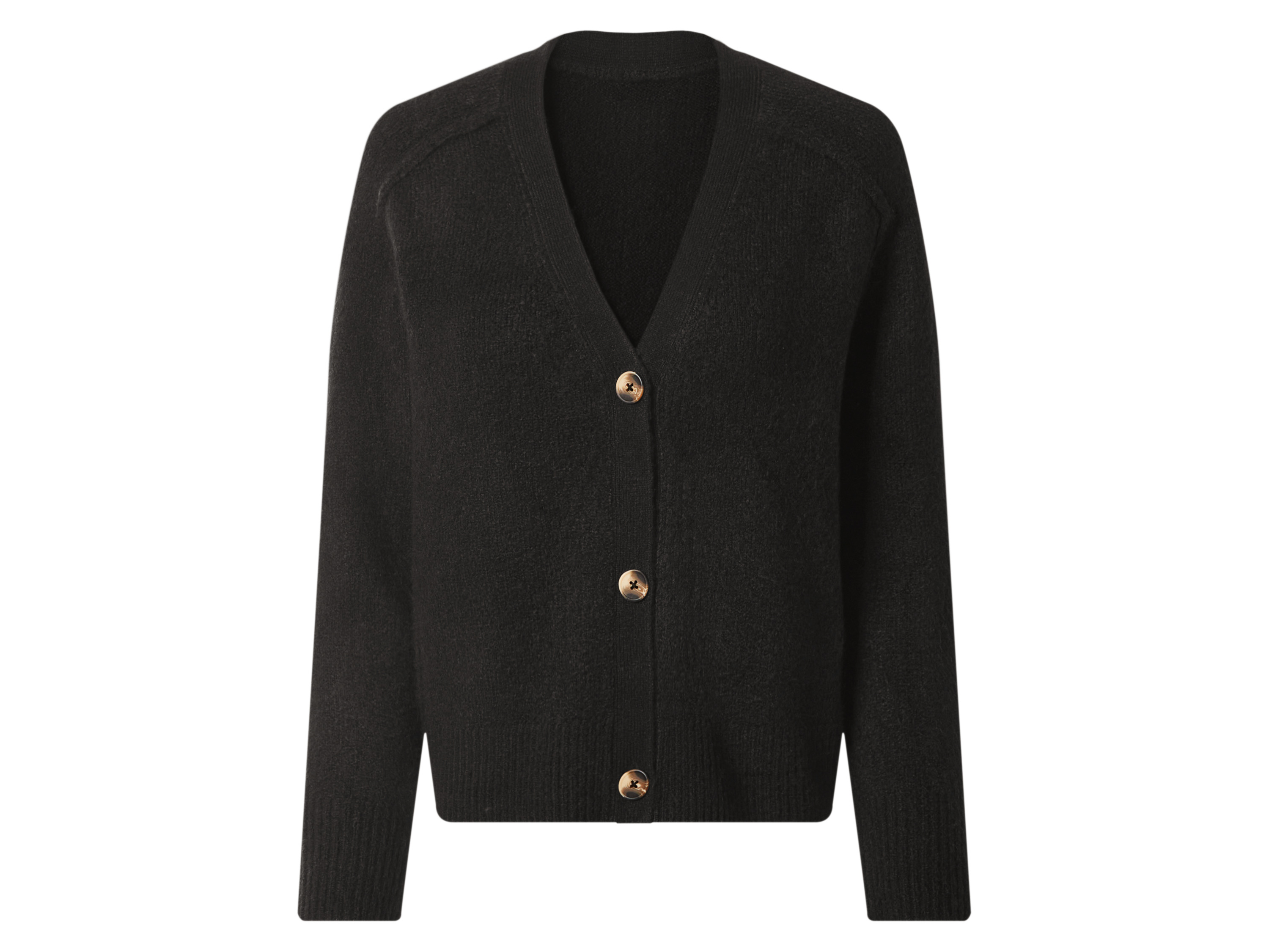 esmara Kardigan damski o grubym splocie Czarny, XS 32/34