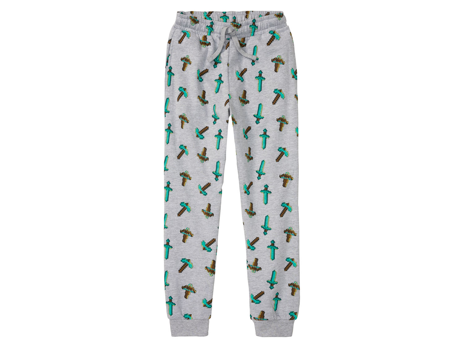 Minecraft Spodnie dresowe dziecięce, 1 para 134, Szary