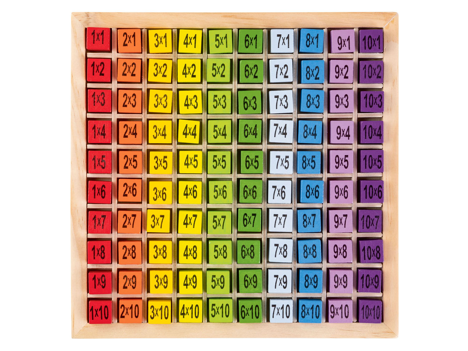 Playtive Drewniana gra edukacyjna, 1 sztuka Nauka tabliczki mnożenia