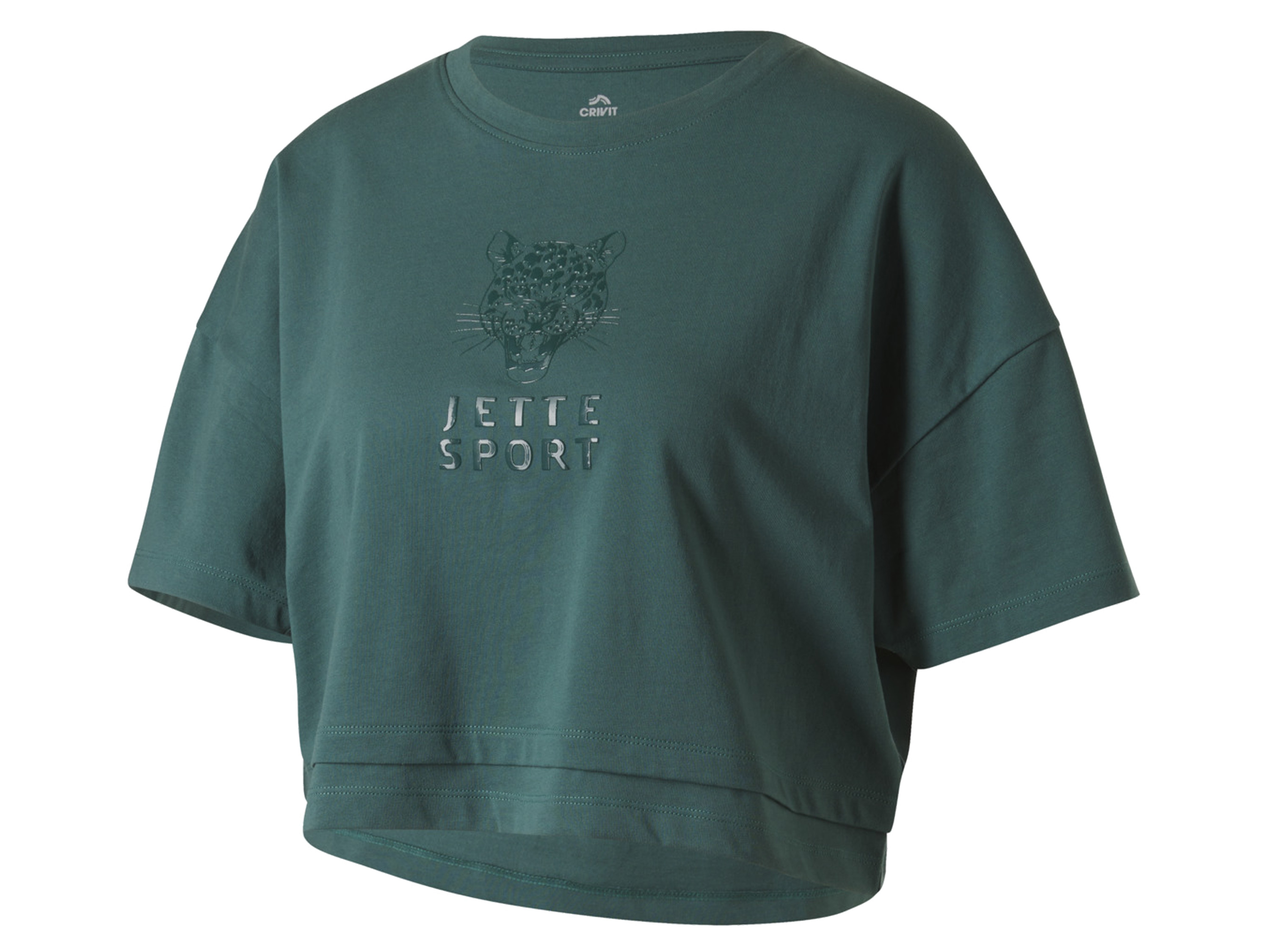 Crivit by Jette Sport Koszulka krótka funkcyjna damska Petrol, L44/46