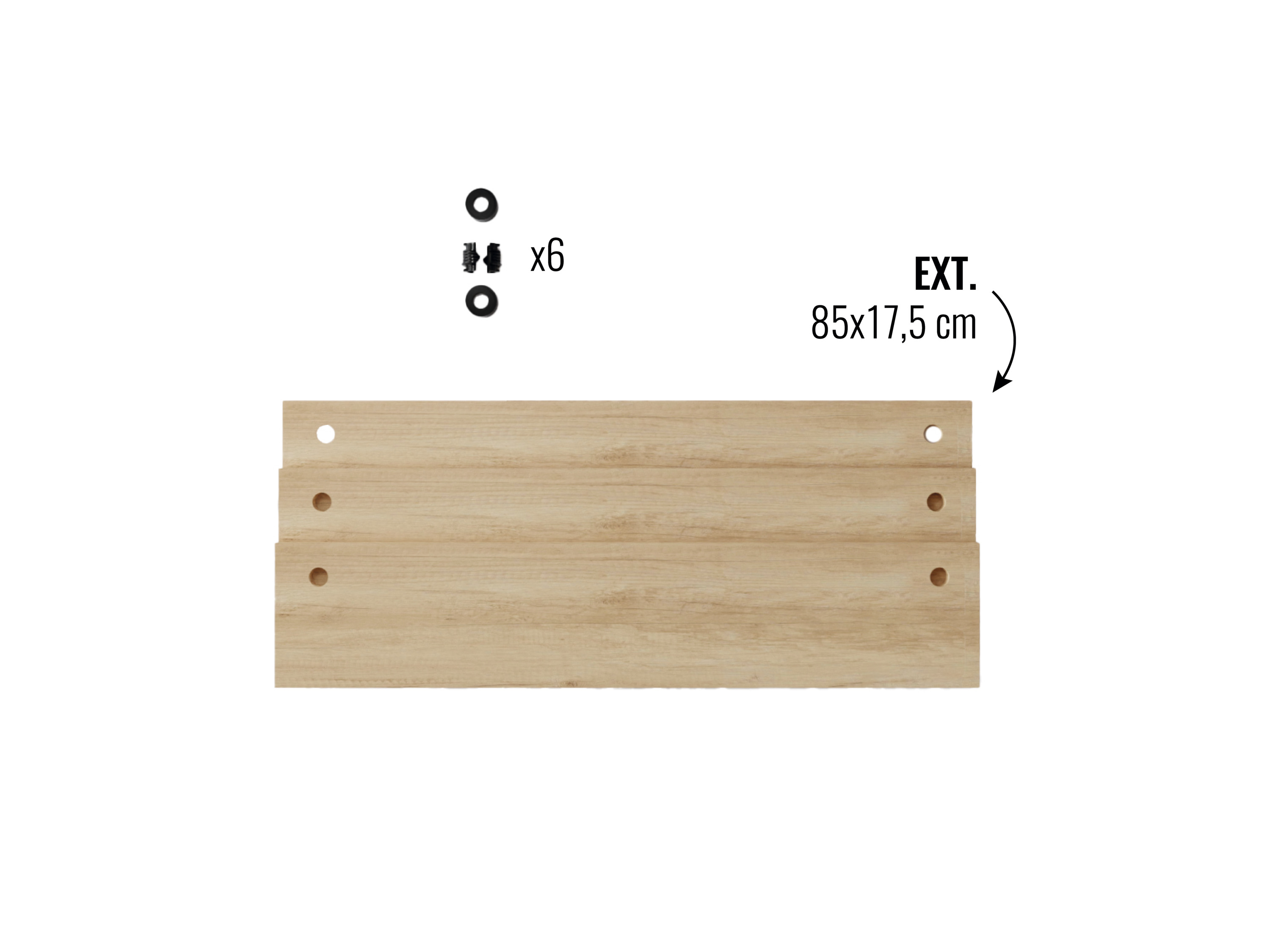 AR Shelving Półki do regału ściennego Deco 85x17,5 cm