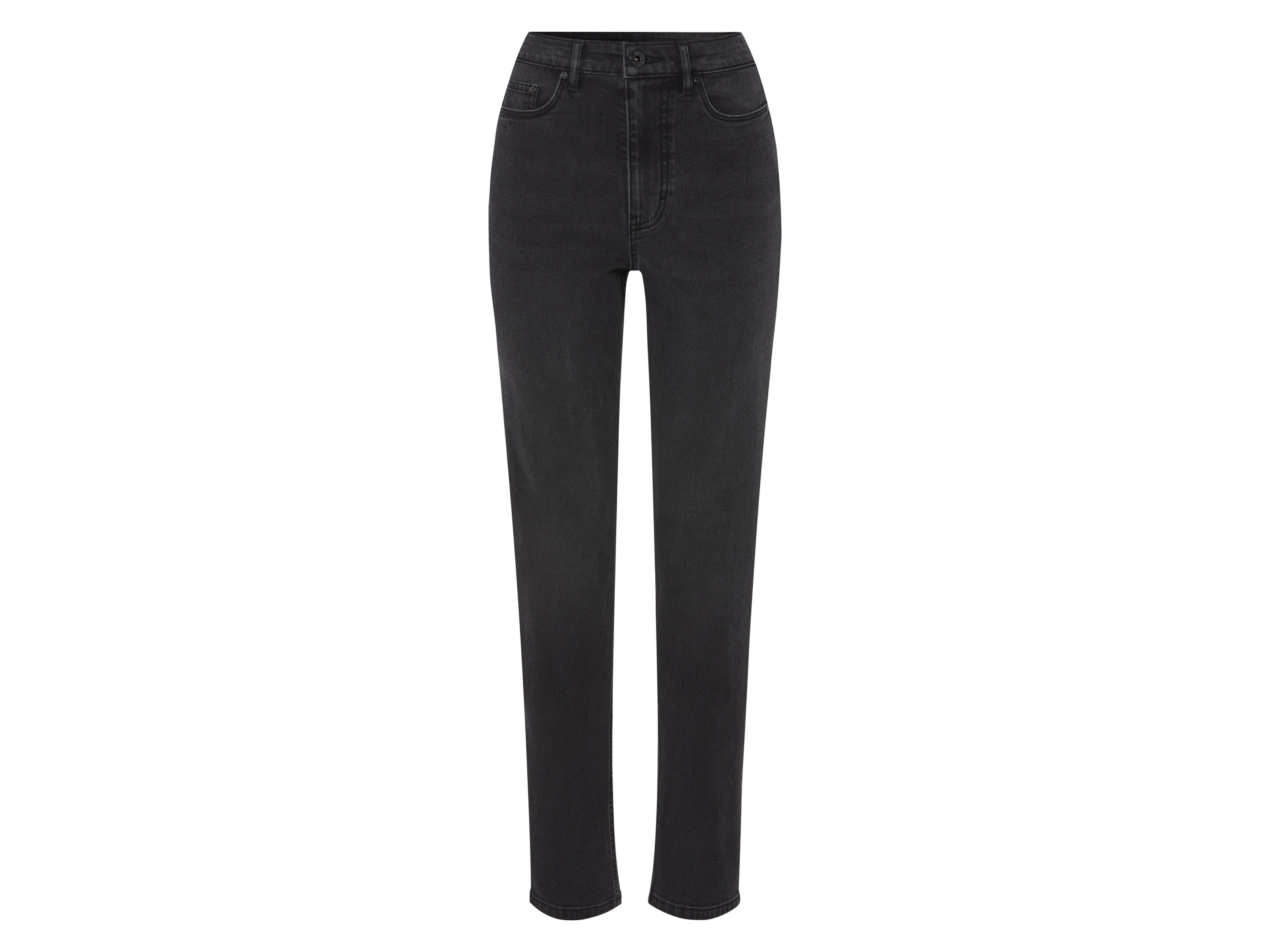 esmara Jeansy damskie straight fit, termiczne 44, Ciemnoszary