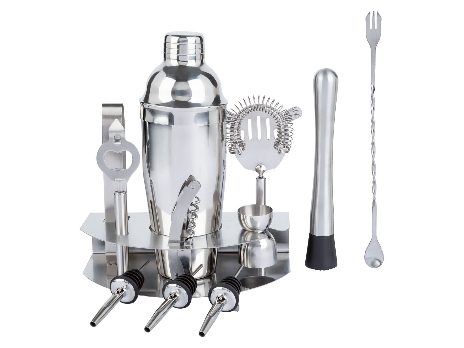 Ernesto Zestaw barmański ze stali szlachetnej, 12 elementów