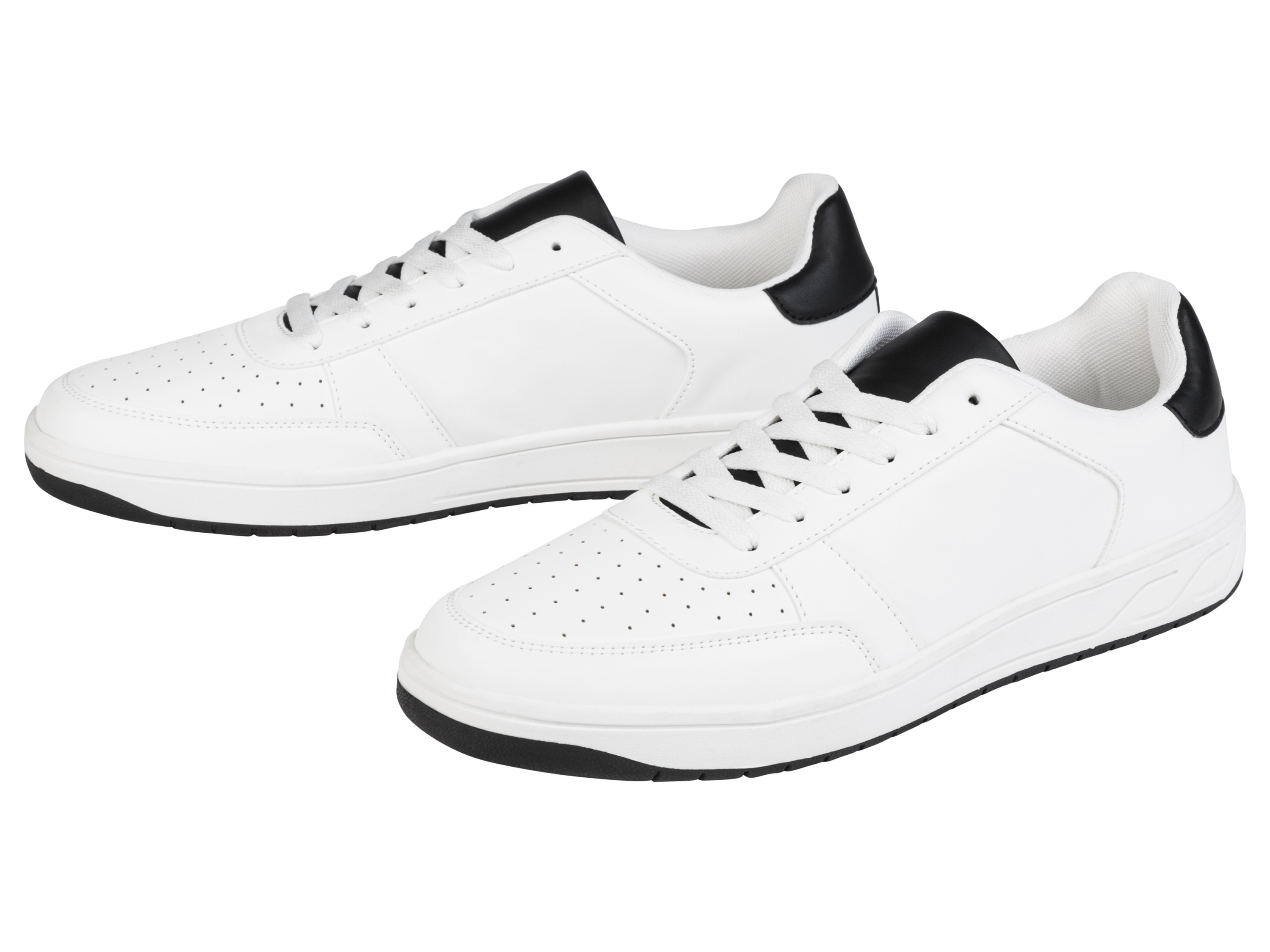 Livergy Buty sneakersy męskie Biały/ czarny, 46