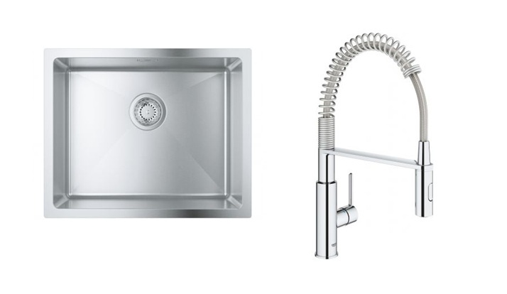 Darmowa Dostawa - Zlewozmywak z baterią / Grohe K700 abset11132