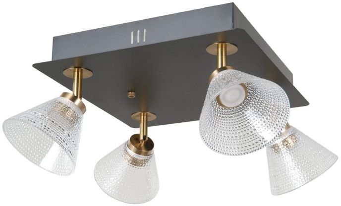 Darmowa Dostawa - Lampa podsufitowa 4x16 W czarna Italux Orella WL343934SBKHBR