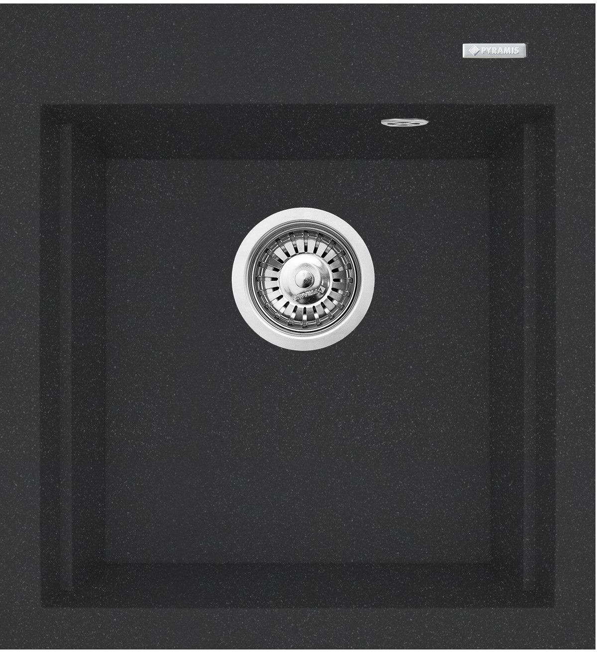 Darmowa Dostawa - Zlewozmywak granitowy 47x51.5 cm czarny Pyramis Siros 070084301
