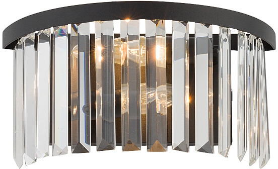 Darmowa Dostawa - Kinkiet 2x25 W czarny-przezroczysty Nowodvorski Lighting Cristal 7633