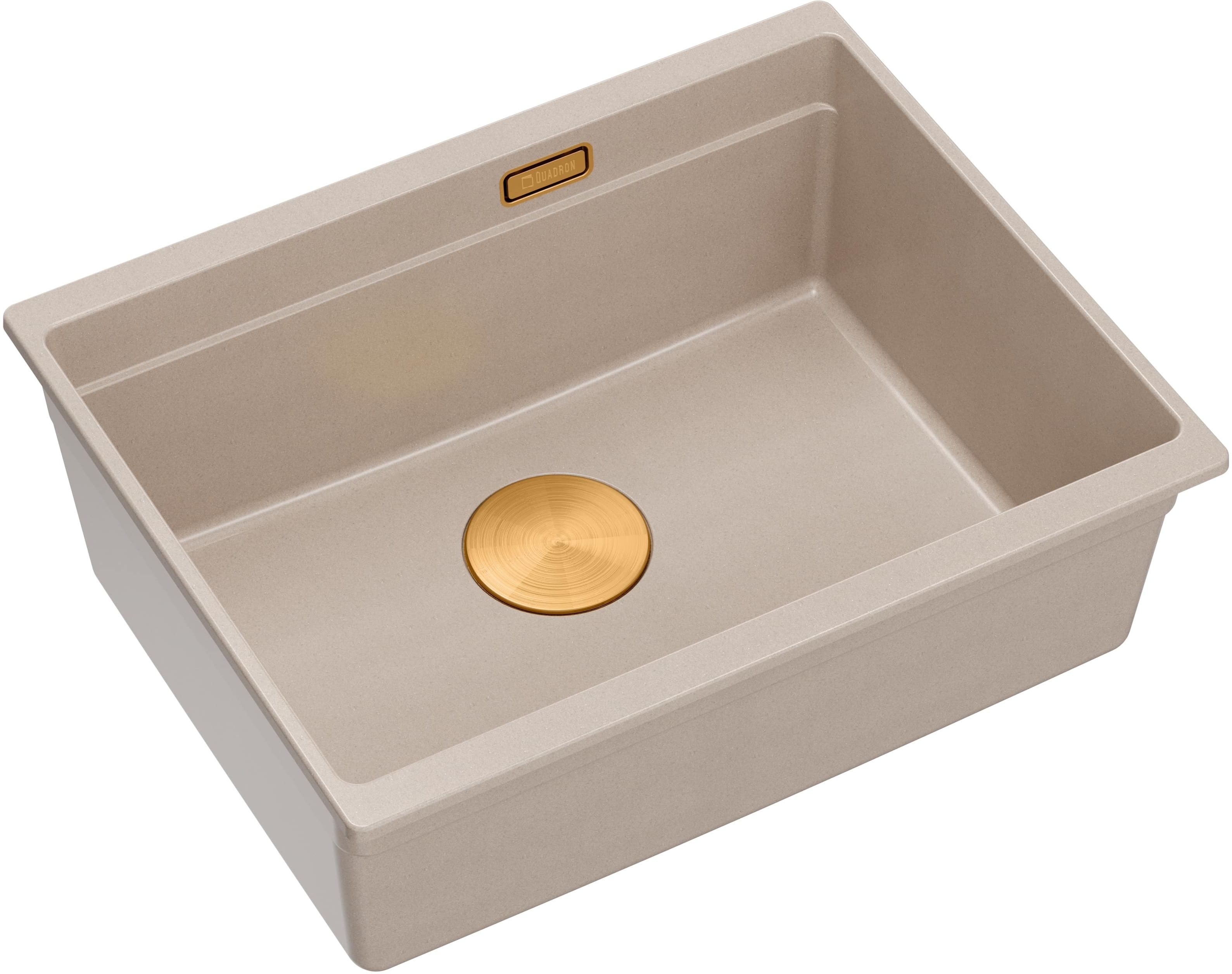 Darmowa Dostawa - Zlewozmywak GraniteQ 56x45 cm beżowy Quadron Logan HQJ6045U2PVDC1U