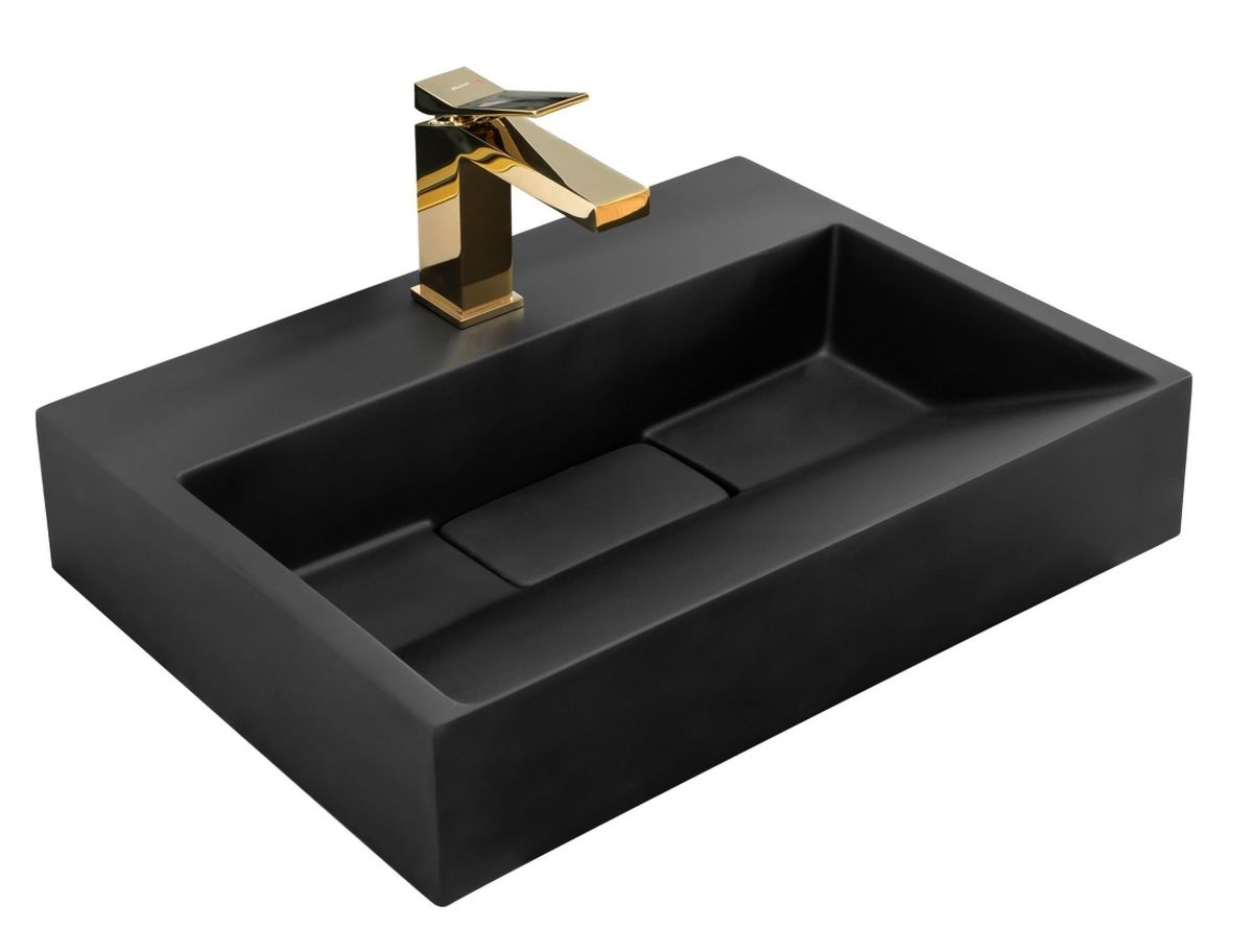 Darmowa Dostawa - Umywalka 60x37 cm prostokątna czarny Rea Goya REAU8779