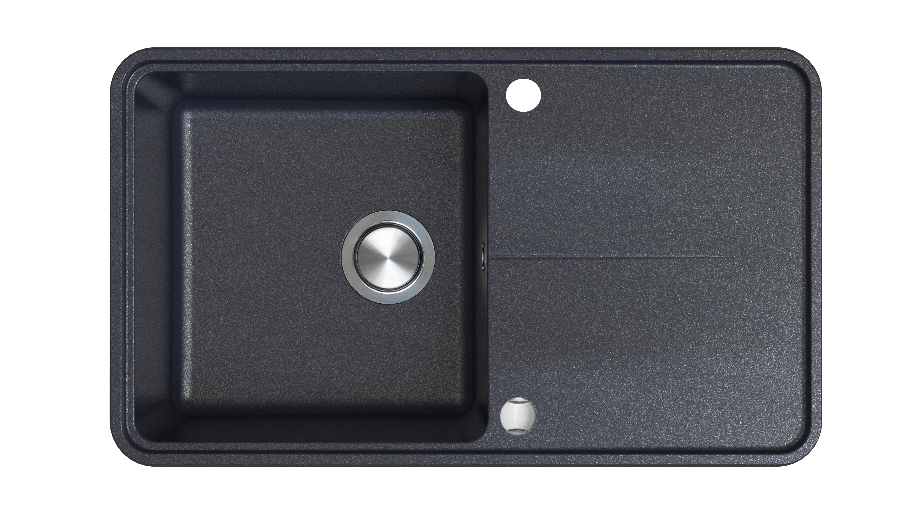 Darmowa Dostawa - Zlewozmywak granitowy 78x50 cm czarny-szary/grafitowy/onyx Berg Victoria BRV1411