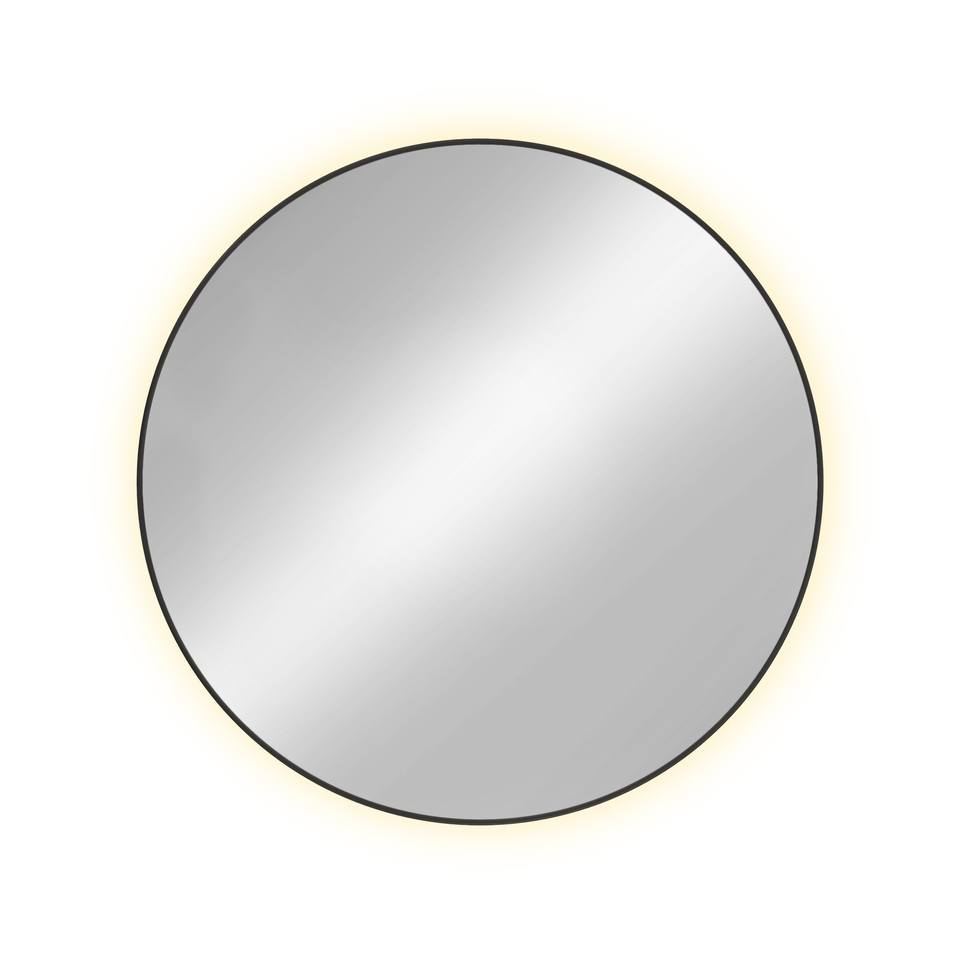 Darmowa Dostawa - Lustro 60x60 cm okrągłe z oświetleniem czarny Baltica Design Tiny Border Bright 5904107910536