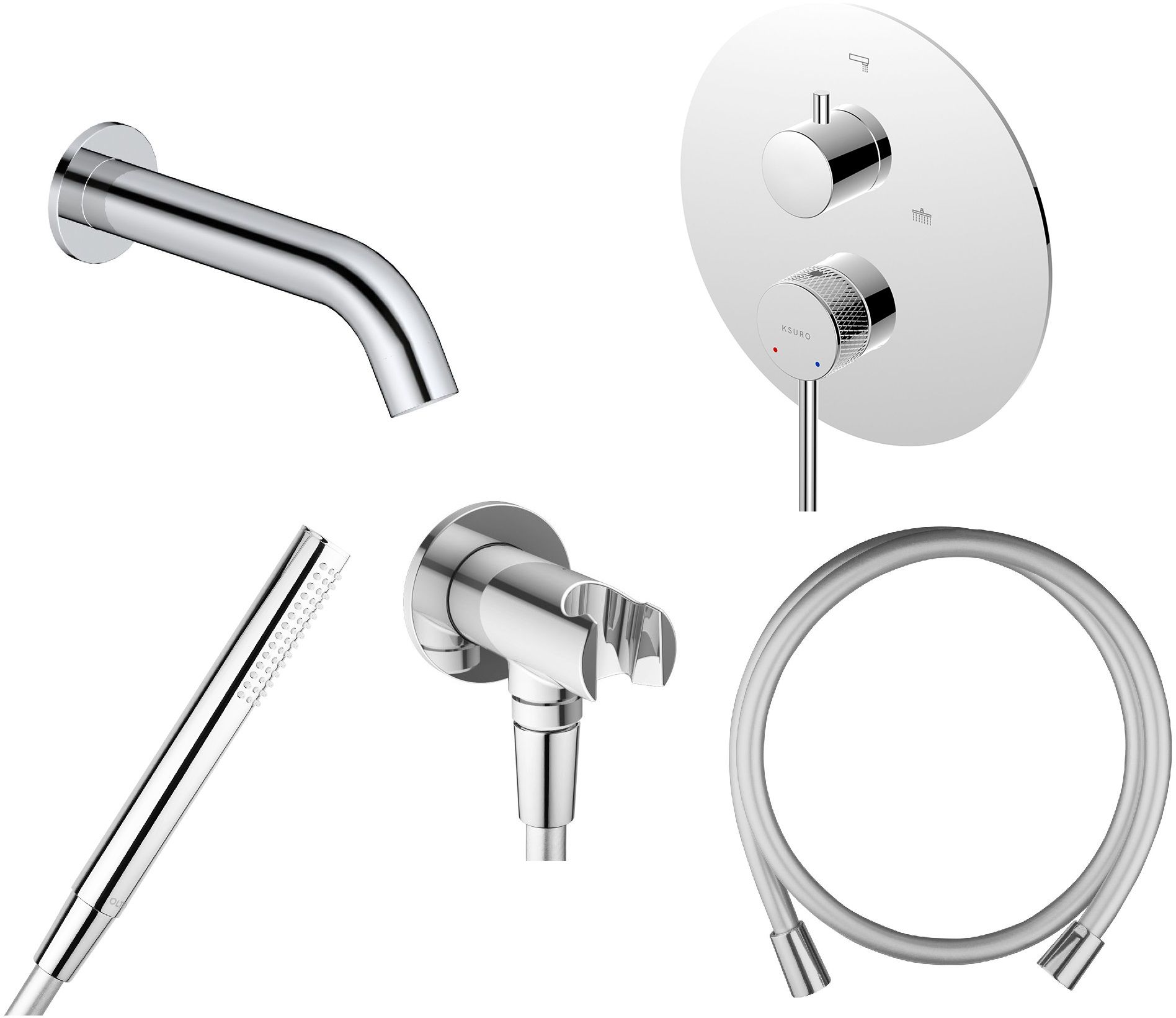 Darmowa Dostawa - Zestaw prysznicowy podtynkowy chrom Ksuro 01 abset4306