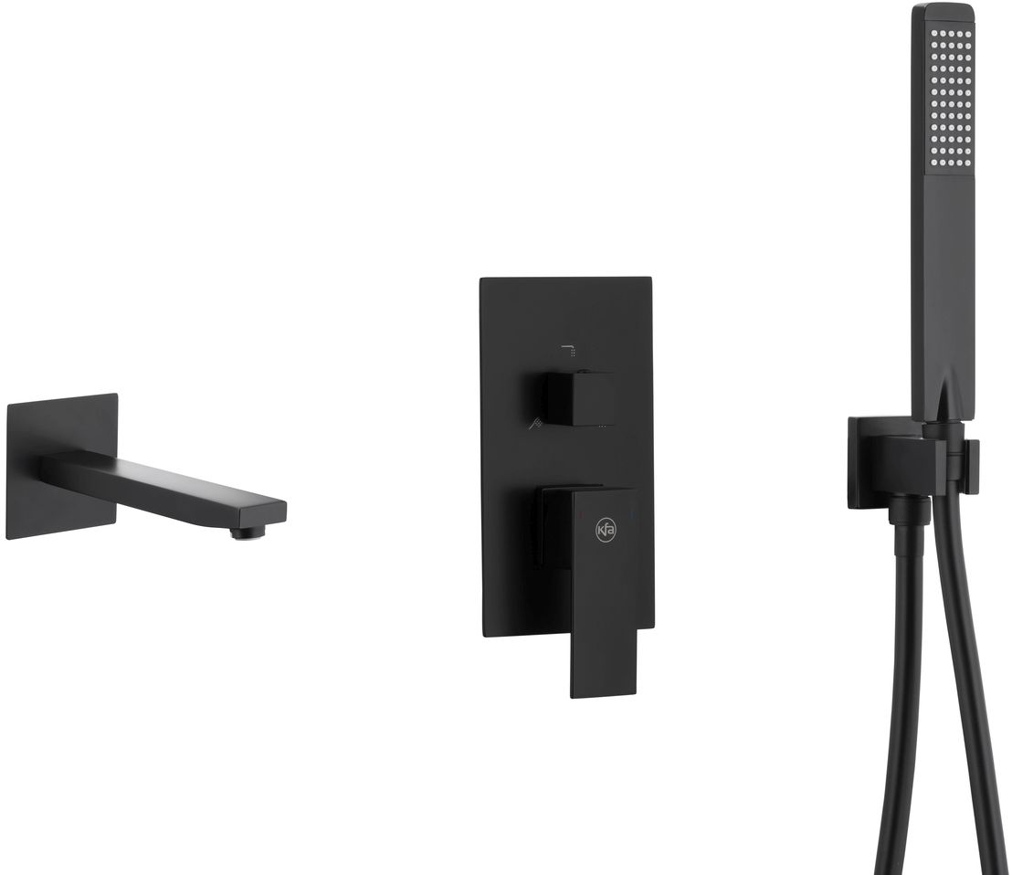 Darmowa Dostawa - Zestaw wannowo-prysznicowy podtynkowy czarny KFA Armatura Logon Black 513940181