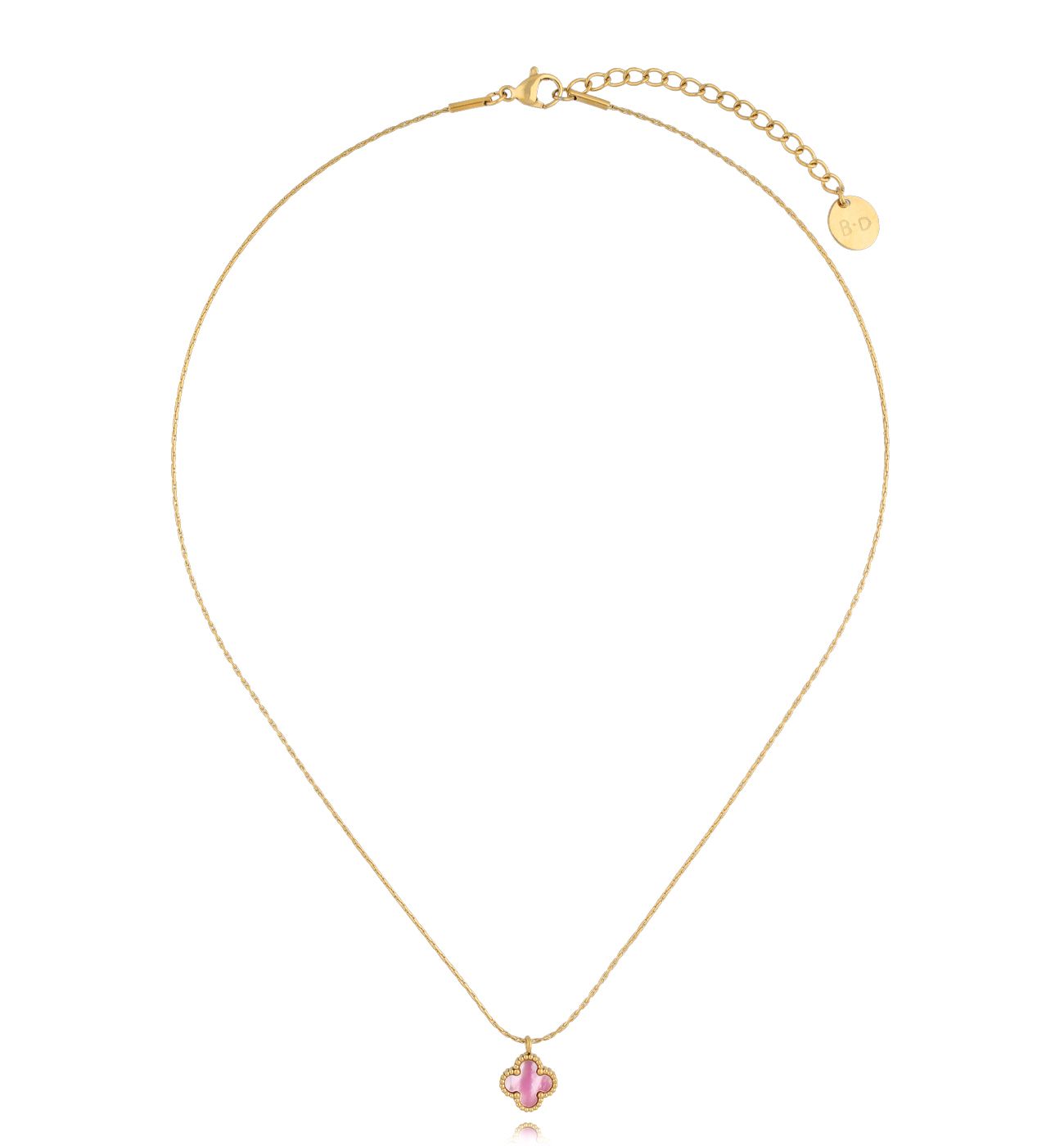 Naszyjnik z koniczynką z masą perłową Clovers NSY0317