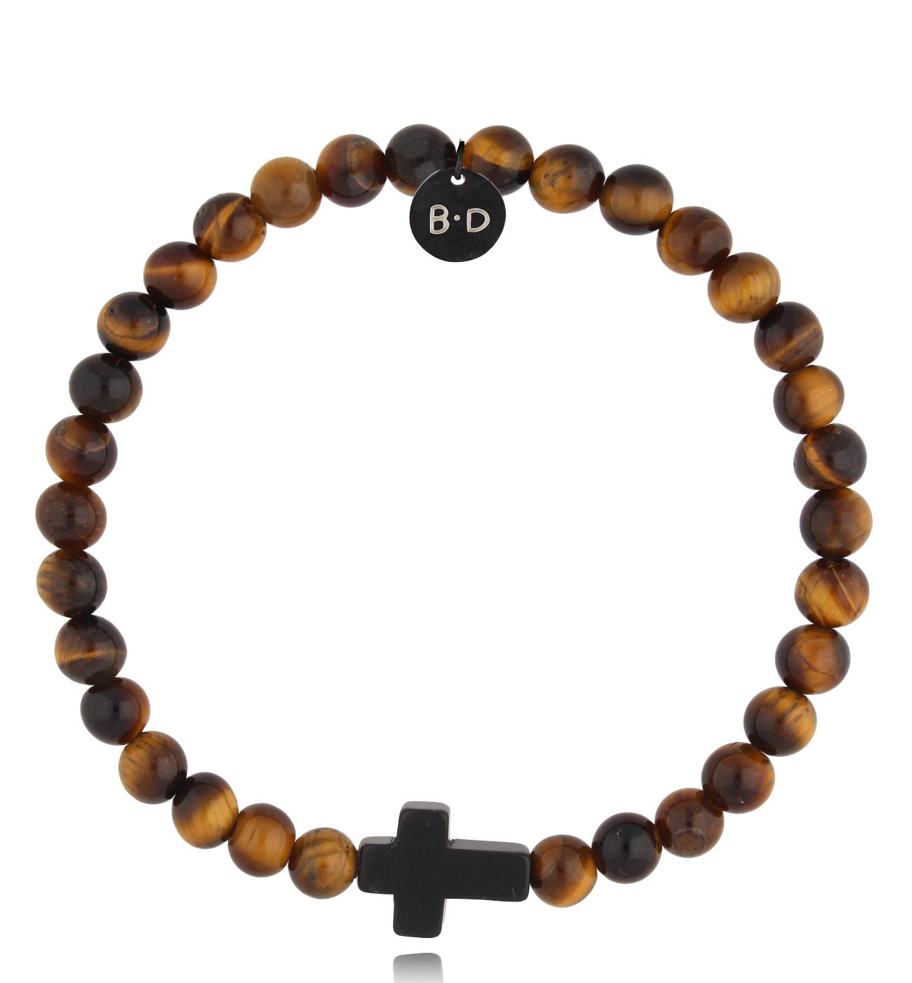 Bransoletka z tygrysim okiem i krzyżykiem Oakley BMITC0808