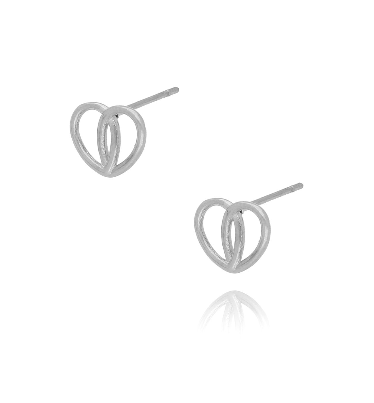 Kolczyki srebrne serca ze stali szlachetnej KSA0097