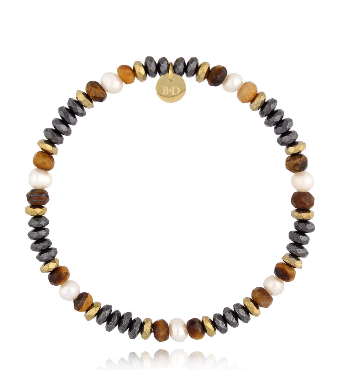 Bransoletka z hematytami i tygrysim okiem Eindridi BMITC0585