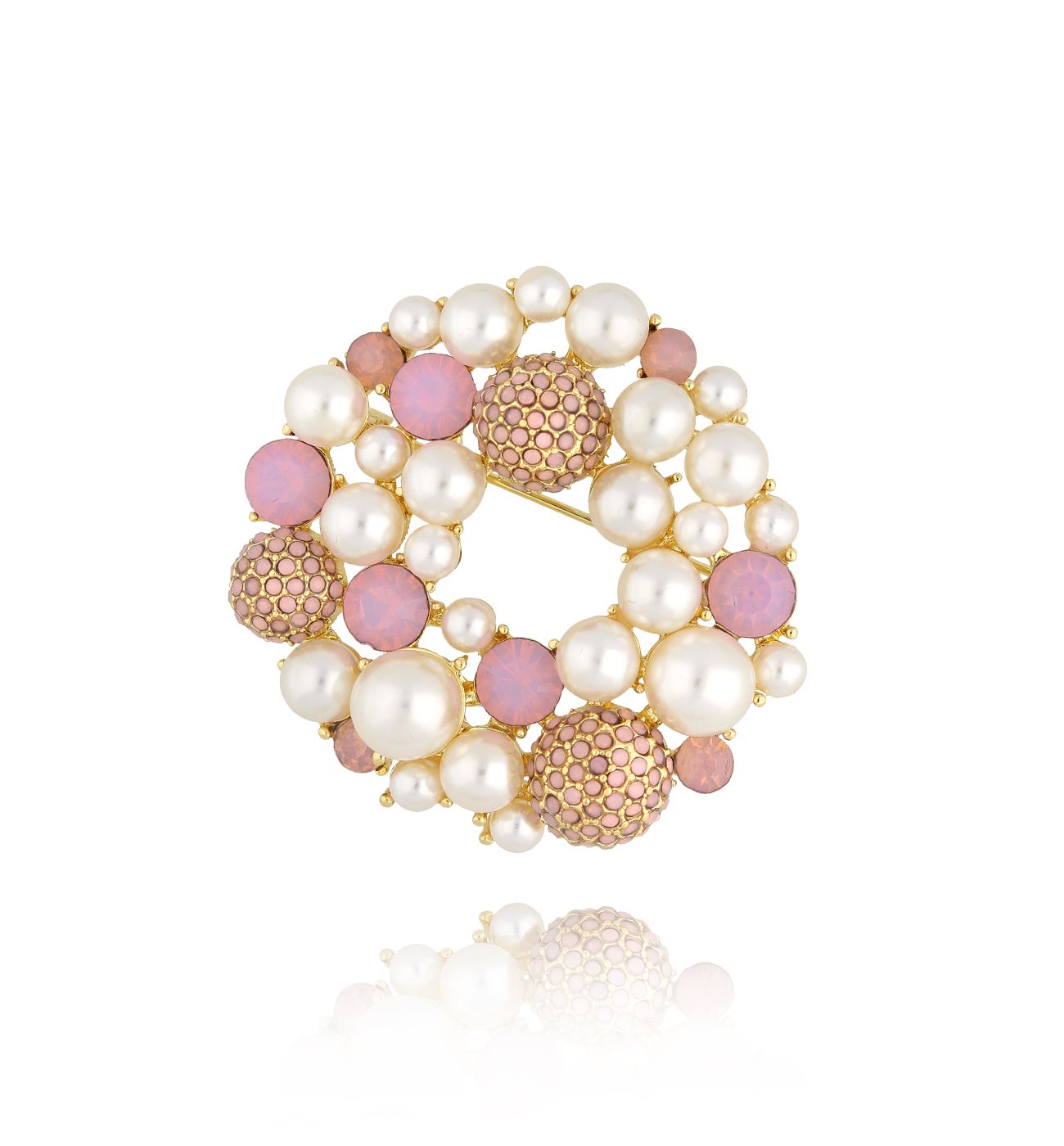 Broszka perłowo różowa Lovely BRPE0022