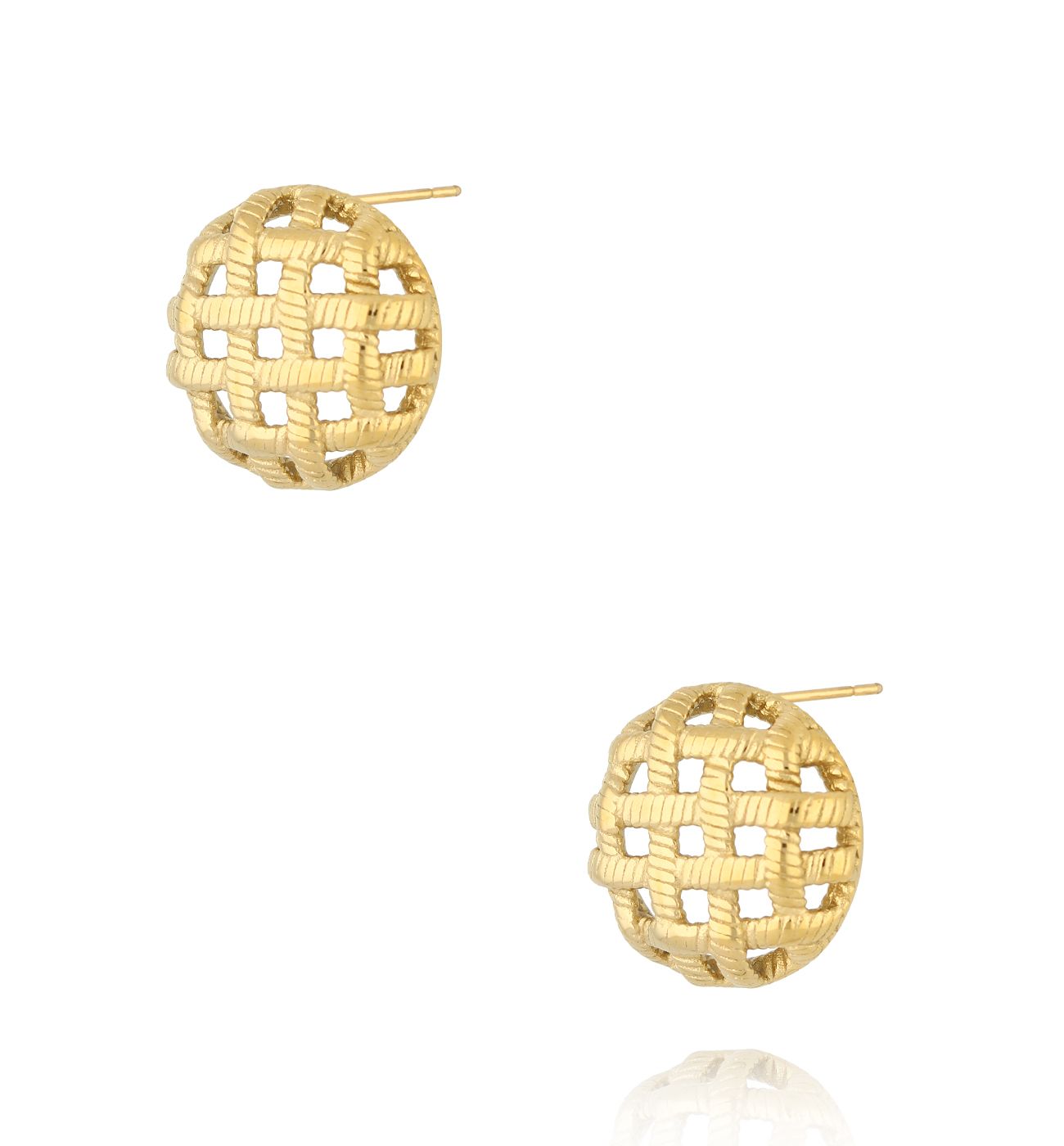 Kolczyki ażurowe złote okrągłe Timeless Beauty KSA1839