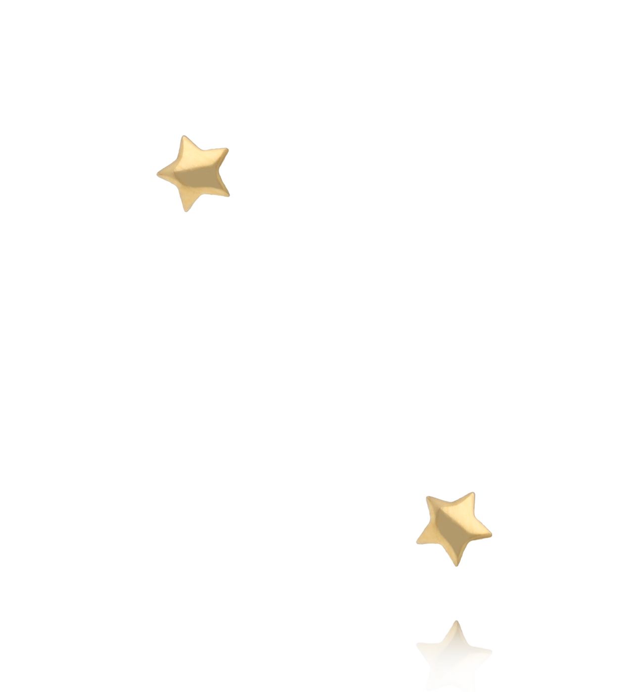 Kolczyki wkrętki w kształcie gwiazdek złote KSY0614