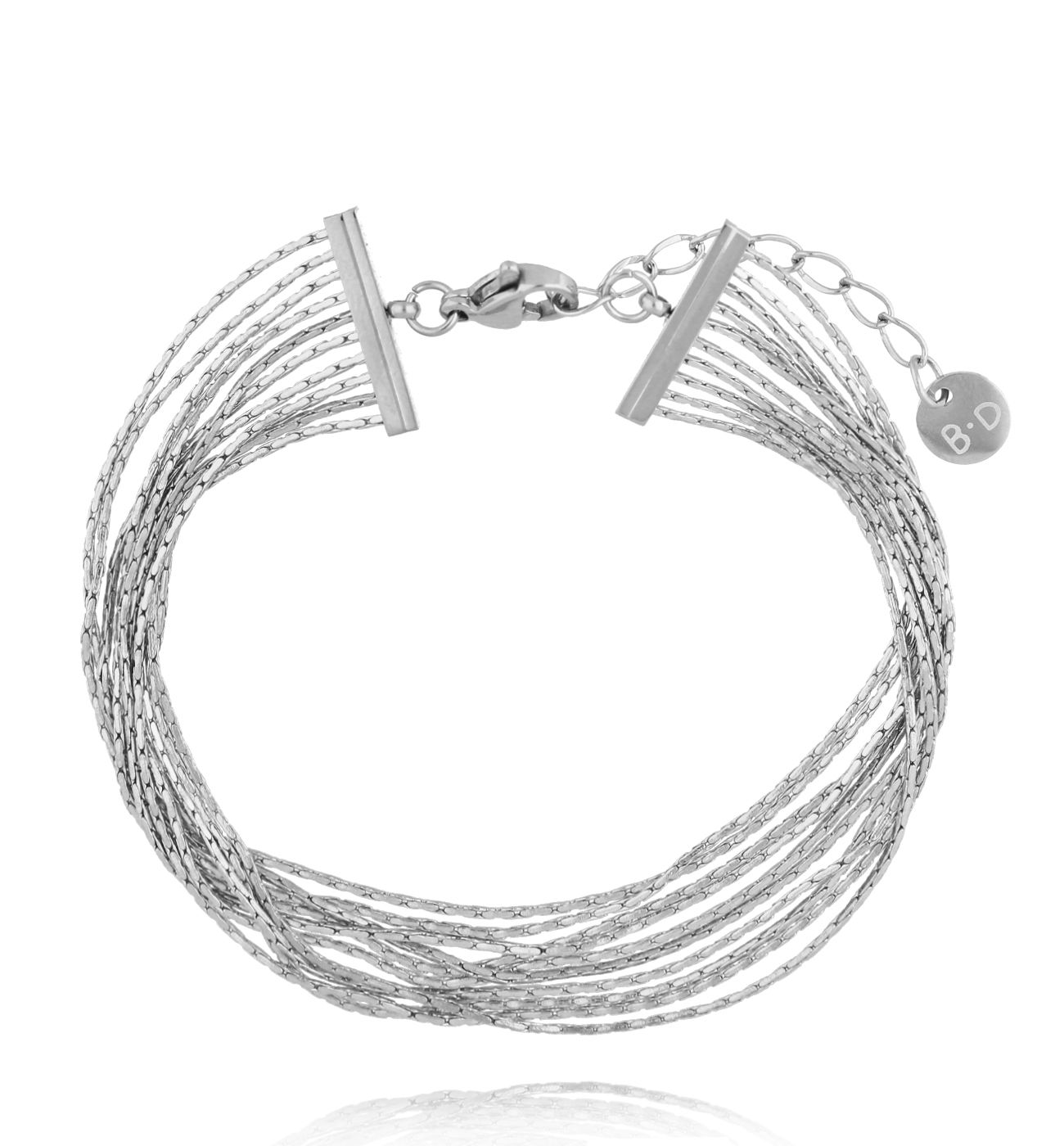 Bransoletka z łańcuszkami srebrna BSY0364
