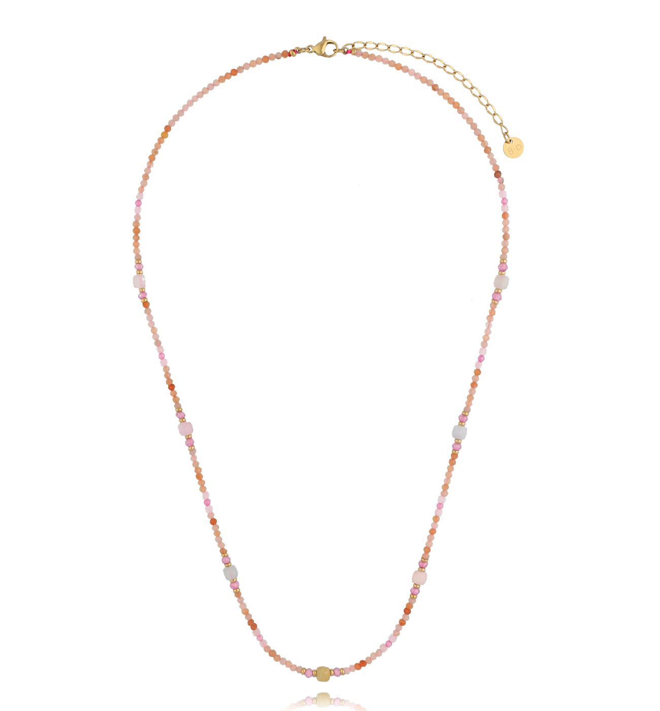 Naszyjnik różowy z morganitami NTW1404