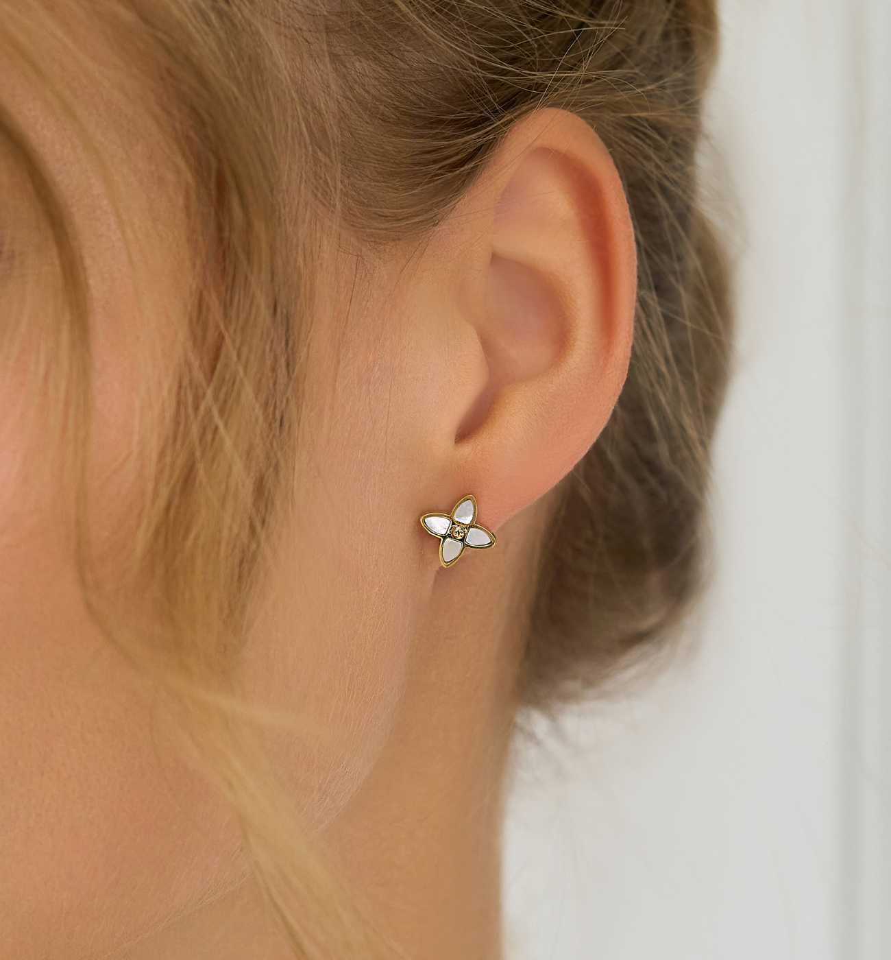 Kolczyki złote z koniczynkami Harmony KSA1753